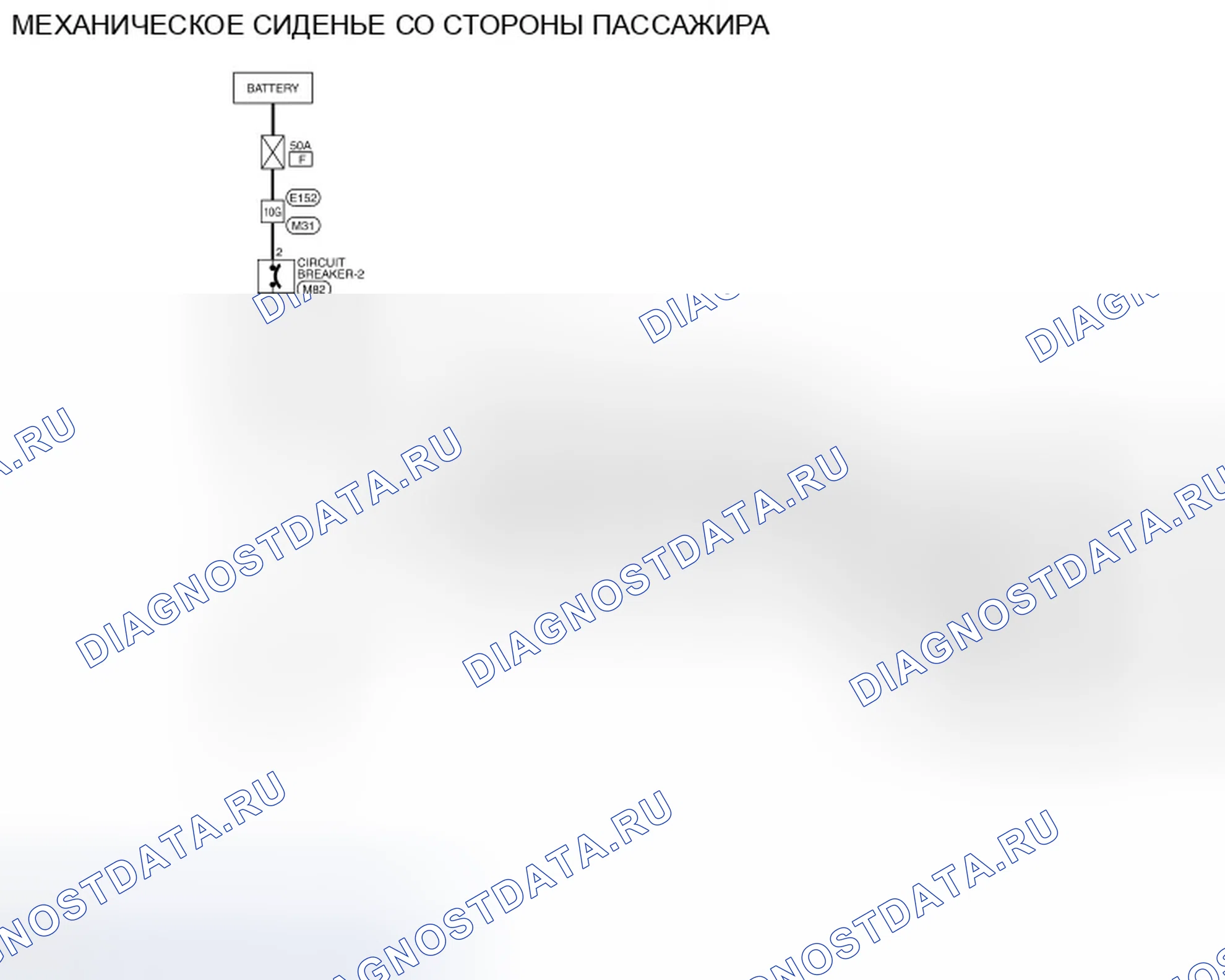 Рис. 6: электросхема со стороны пассажира. Infiniti QX56 I рестайлинг