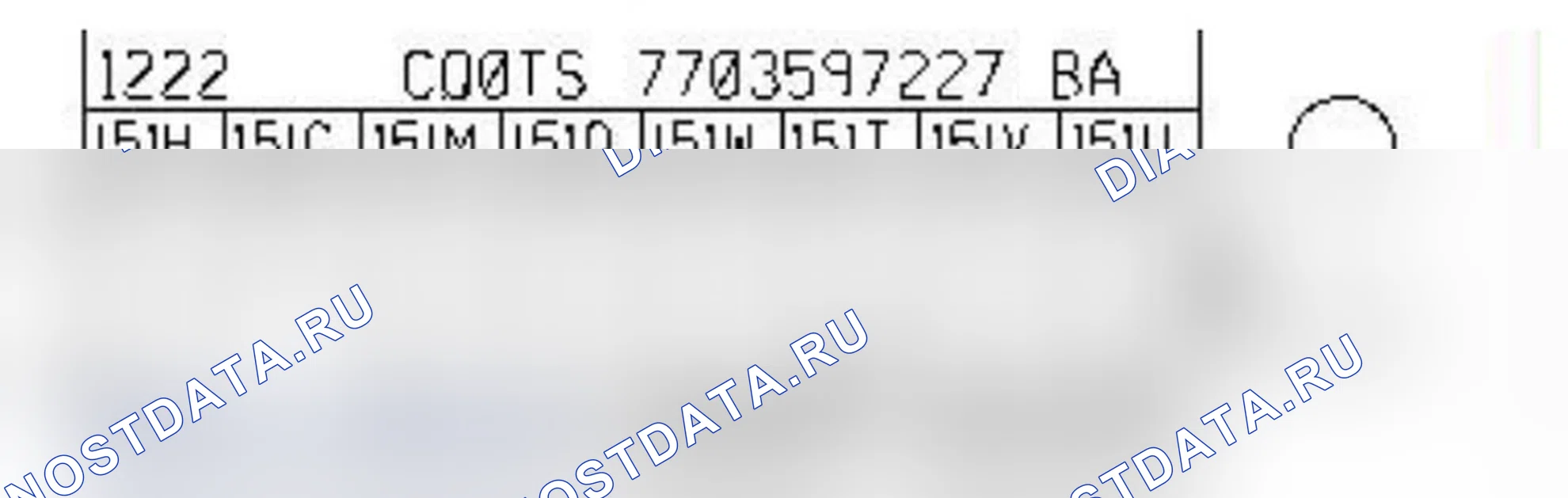 Распиновка разъёма 1222 — ЭБУ сист. парковки. Renault Espace IV-рест
