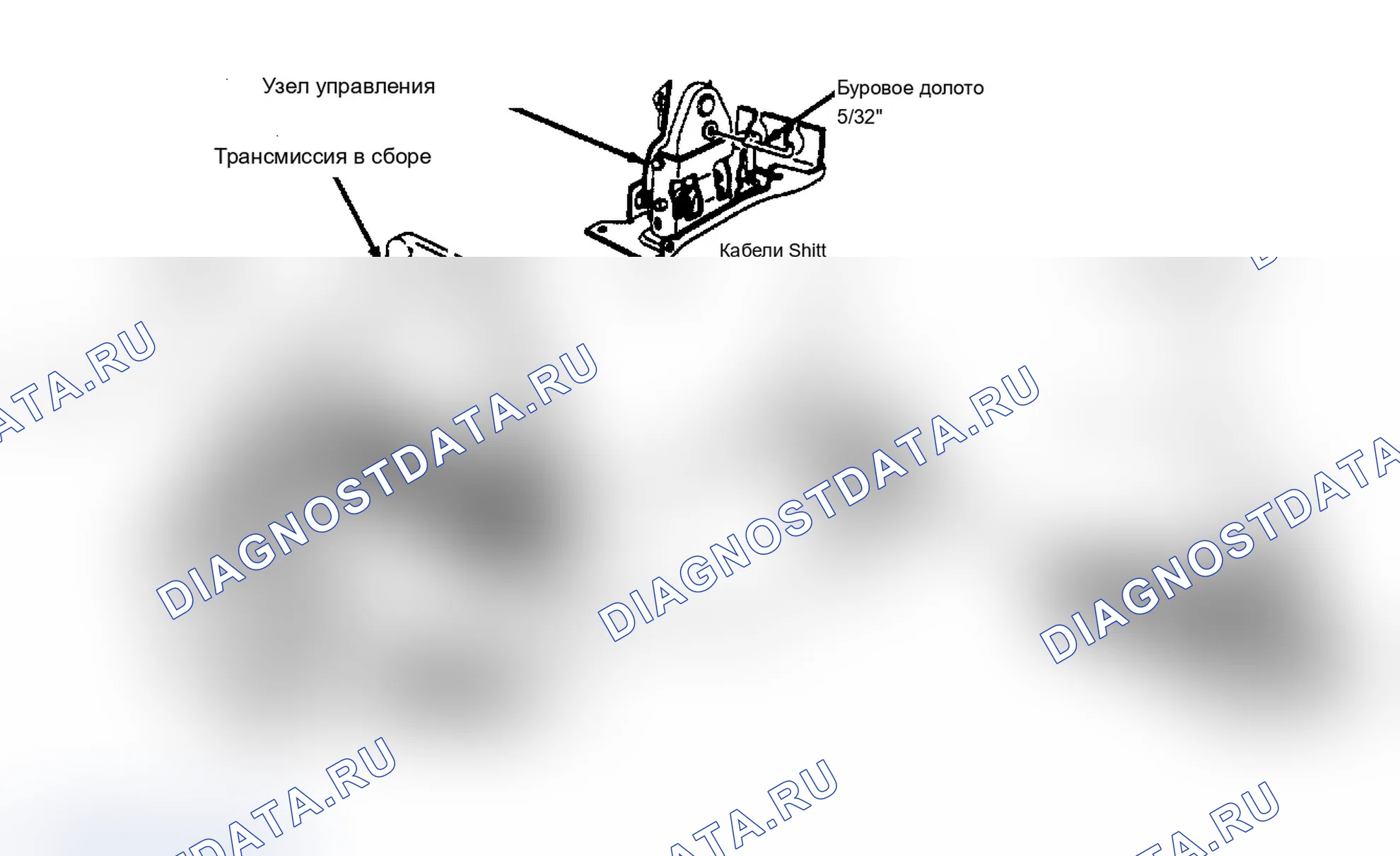 Рис. 3: Регулировка 5-скорость Регулировка тросов переключения передач трансмиссия выполняется с помощью коробки передач в диапазоне 3-ей передачи. Chevrolet Chevette I