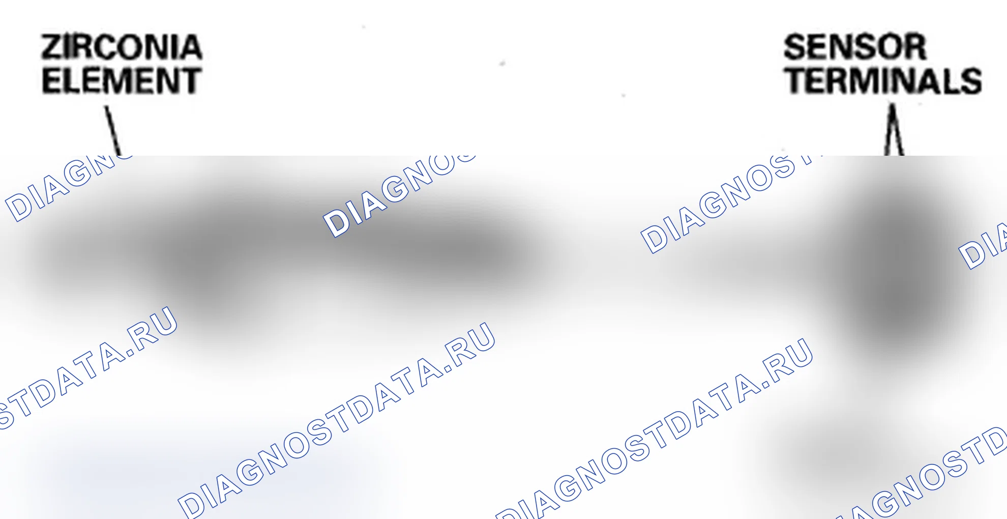 Рис. 47: Датчик соотношения компонентов топливно-воздушной смеси (A/F). Acura RDX I рестайлинг