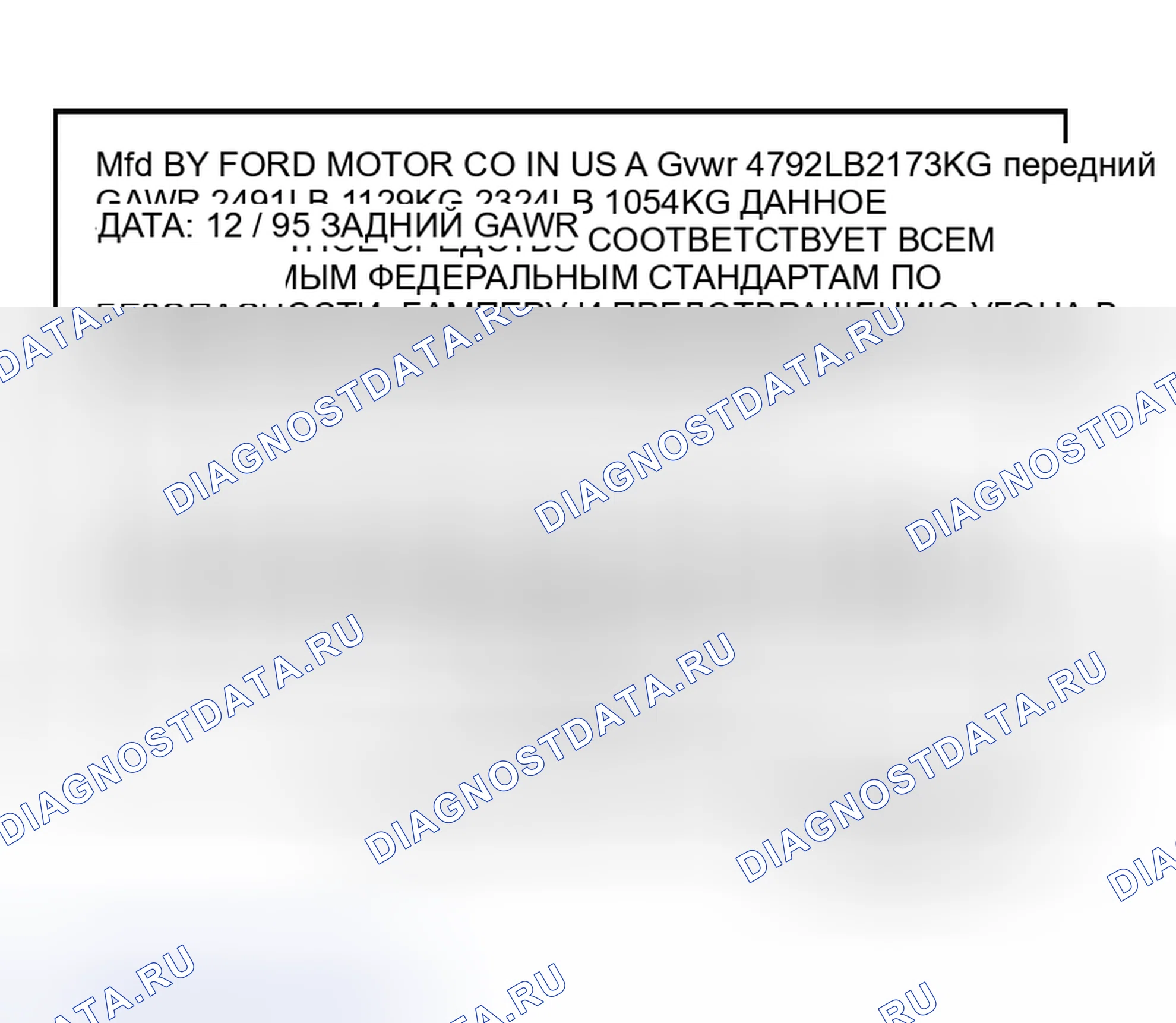 Рис. 3: ИДЕНТИФИКАЦИЯ. Ford Focus I рестайлинг