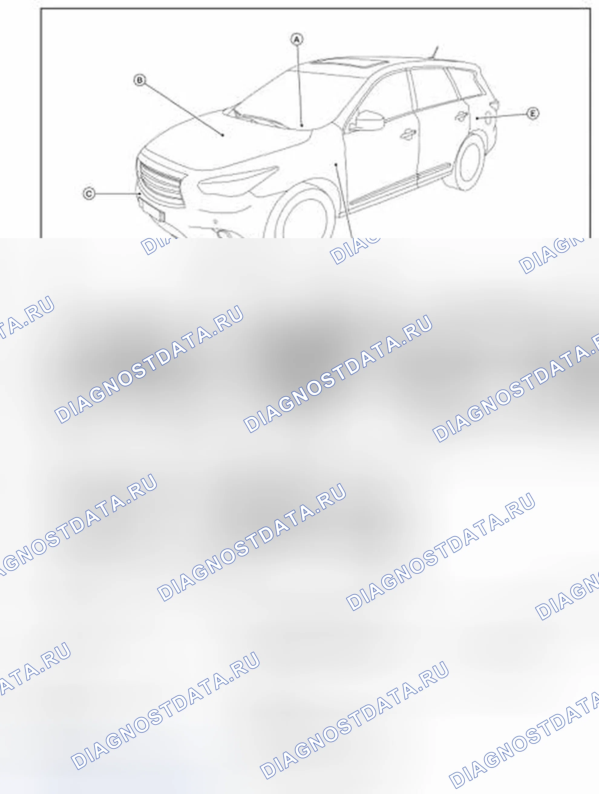 Рис. 301: Расположение компонентов. Infiniti QX60 I