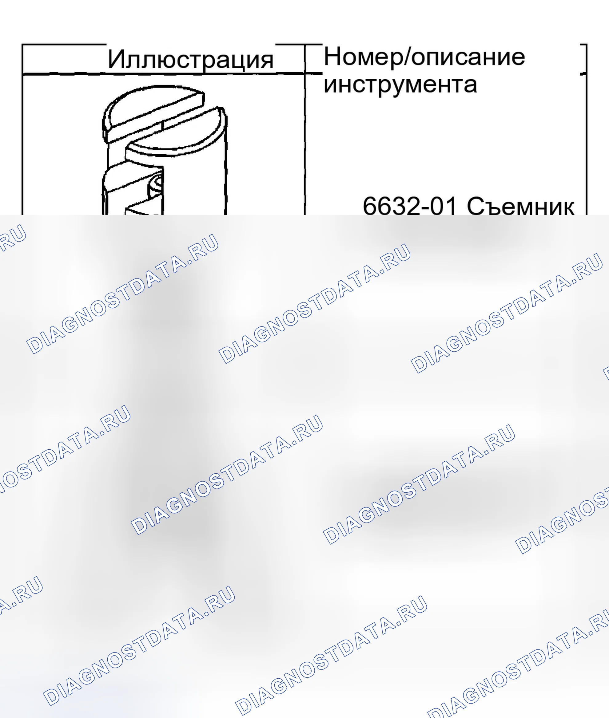 Рис. 1: Специальные инструменты и оборудование. GMC Savana H2500 