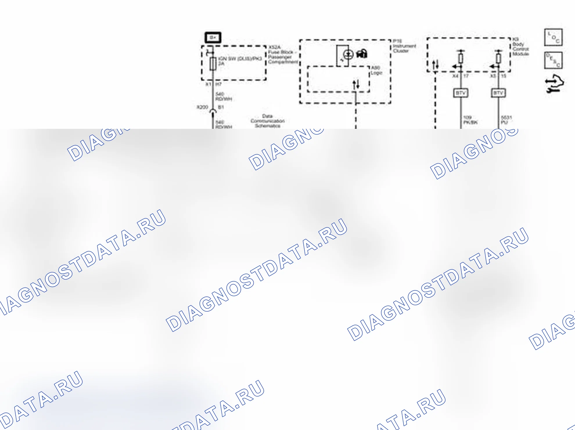 Рис. 12: Схема подключения иммобилайзера. Chevrolet Express G1500 