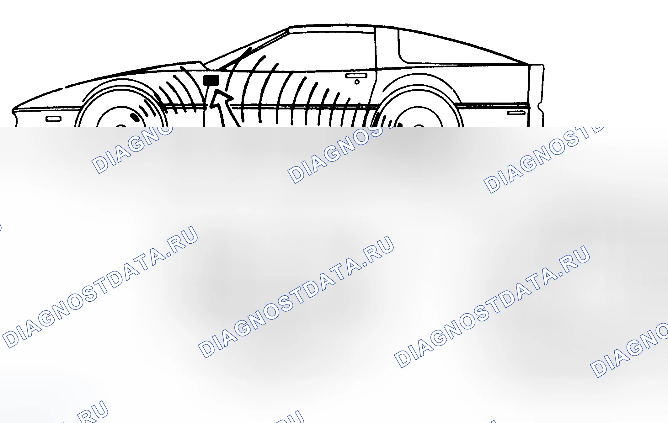 Рис. 2: Расположение компонентов. Chevrolet Corvette C4