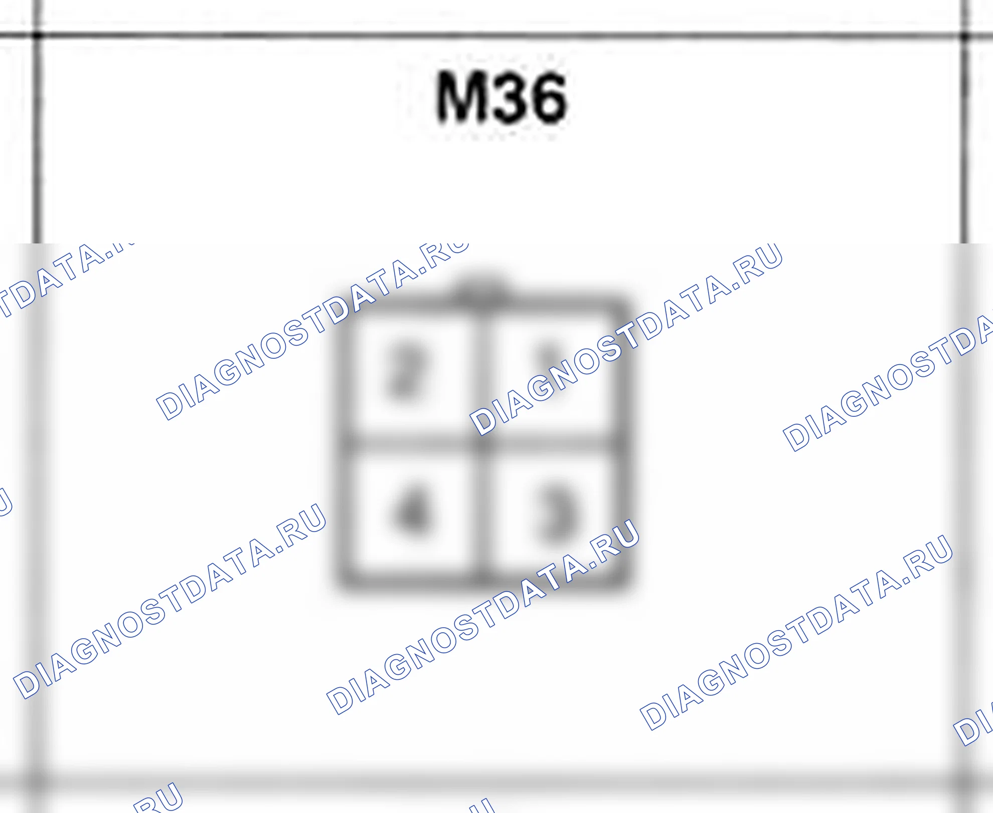 Распиновка разъёма M36 — основного жгута. Hyundai Atos MX