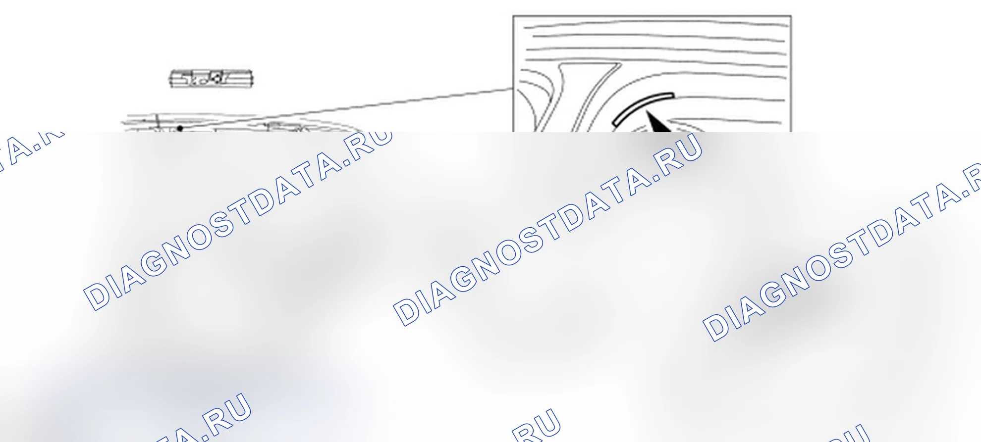 Рис. 6: Размеры заднего проема. Mercury Grand Marquis IV рестайлинг