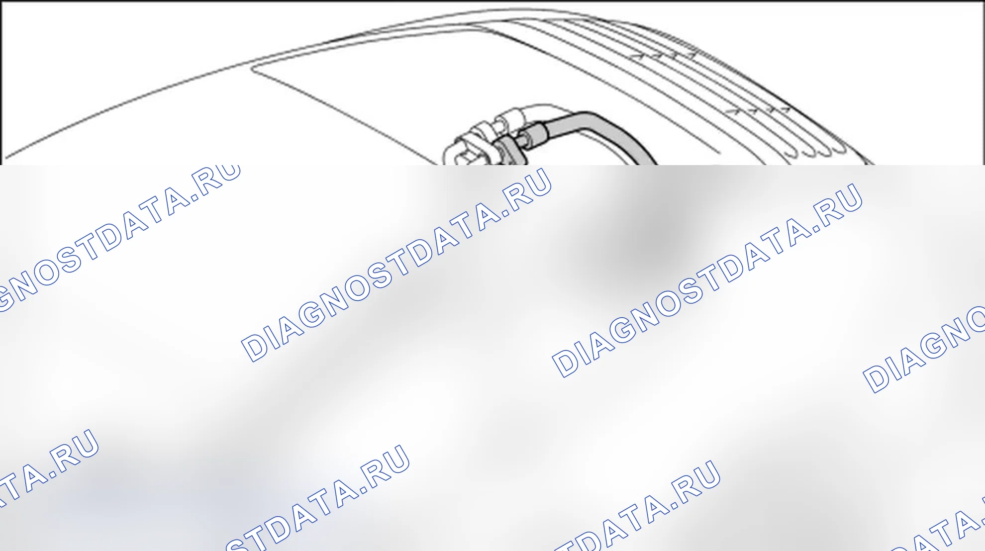 Рис. 147: Демонтаж линии компрессор-конденсатор. Porsche 911 GT3 997