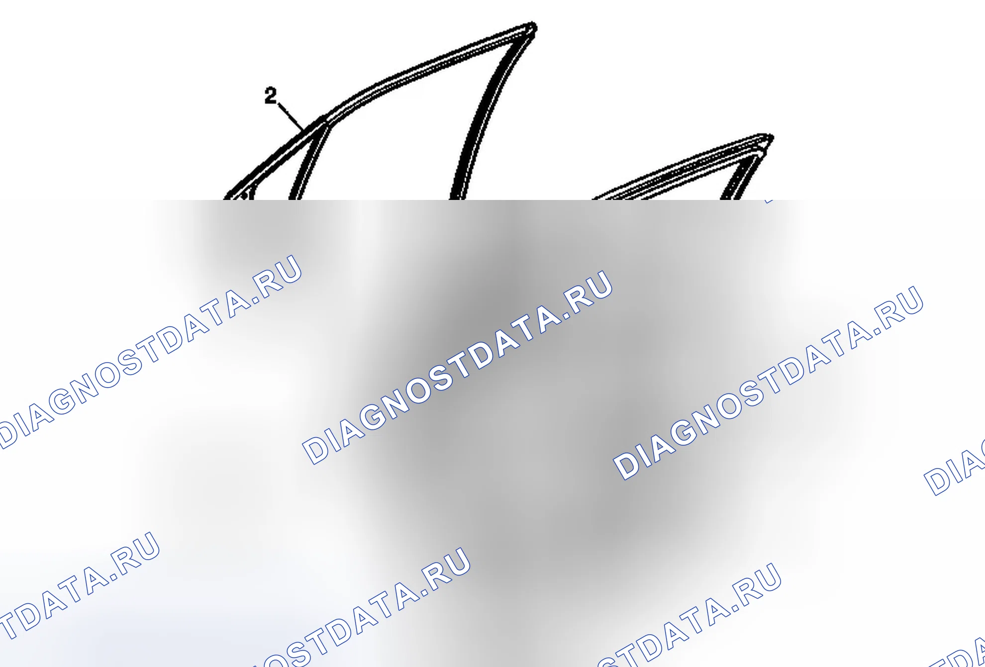 Рис. 22: Замена погодной полосы заднего бокового окна. Chevrolet Equinox II