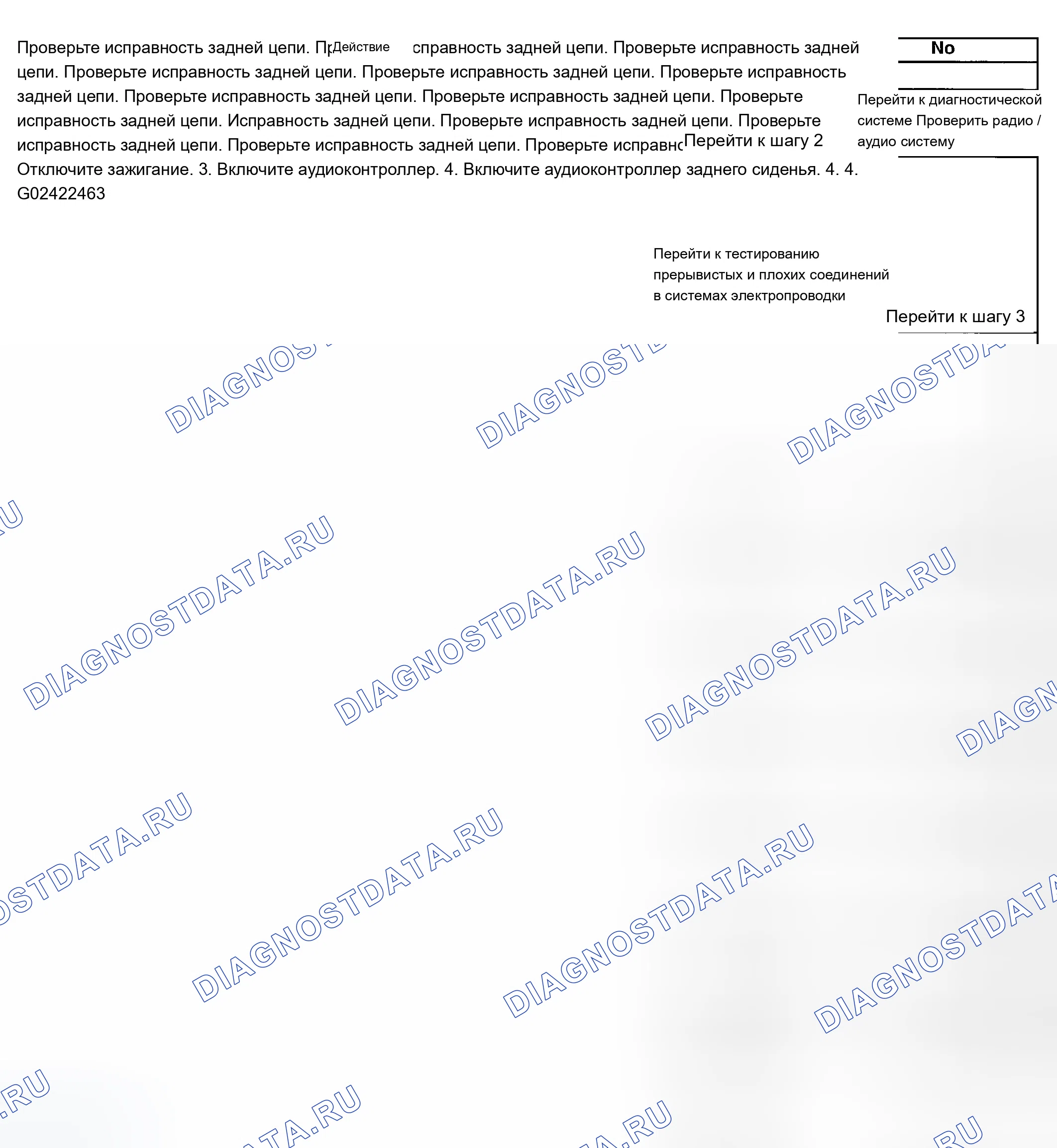 Рис. 55: Радио Аудио не работает при управлении аудио заднего сиденья (RSA). Chevrolet Chevy Express H2500 