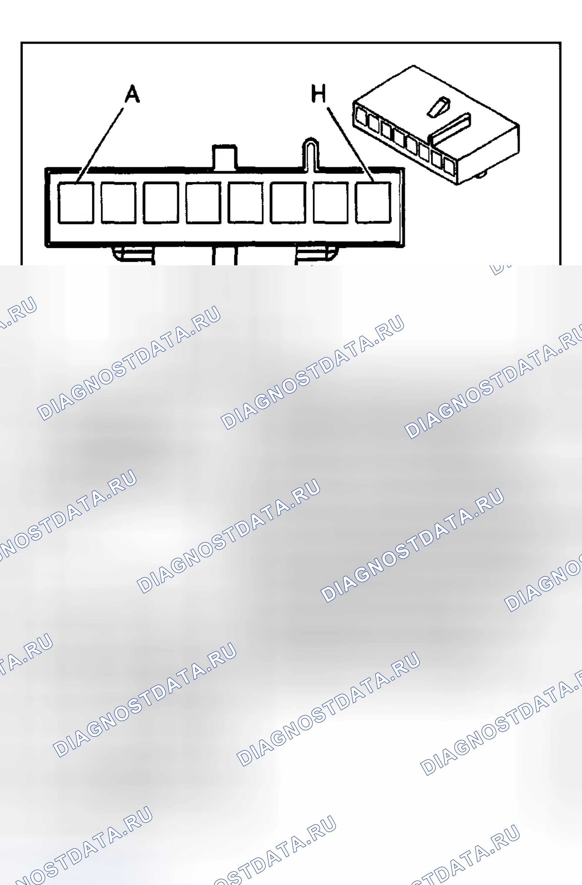 Рис. 21: Виды с торца соединителя ABS. GMC Sierra 2500 