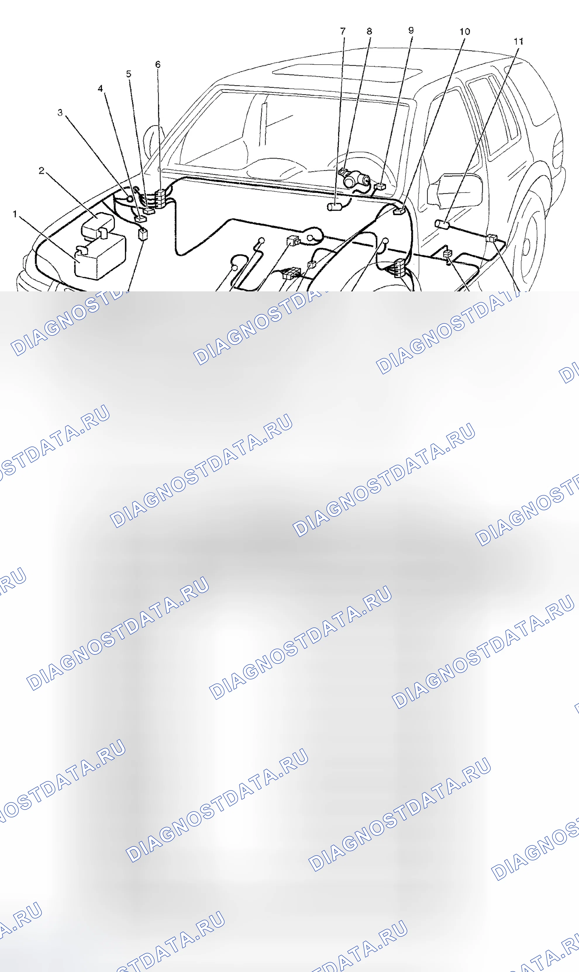 Рис. 46: РАСПОЛОЖЕНИЕ ДЕТАЛЕЙ. Isuzu Axiom I