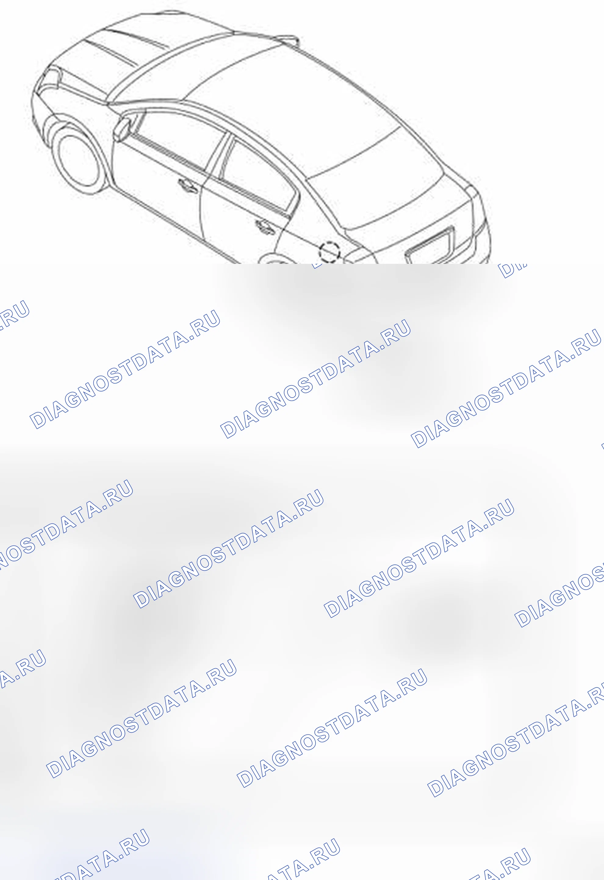 Рис. 43: Идентификация спутникового радио тюнера. Nissan Sentra B16