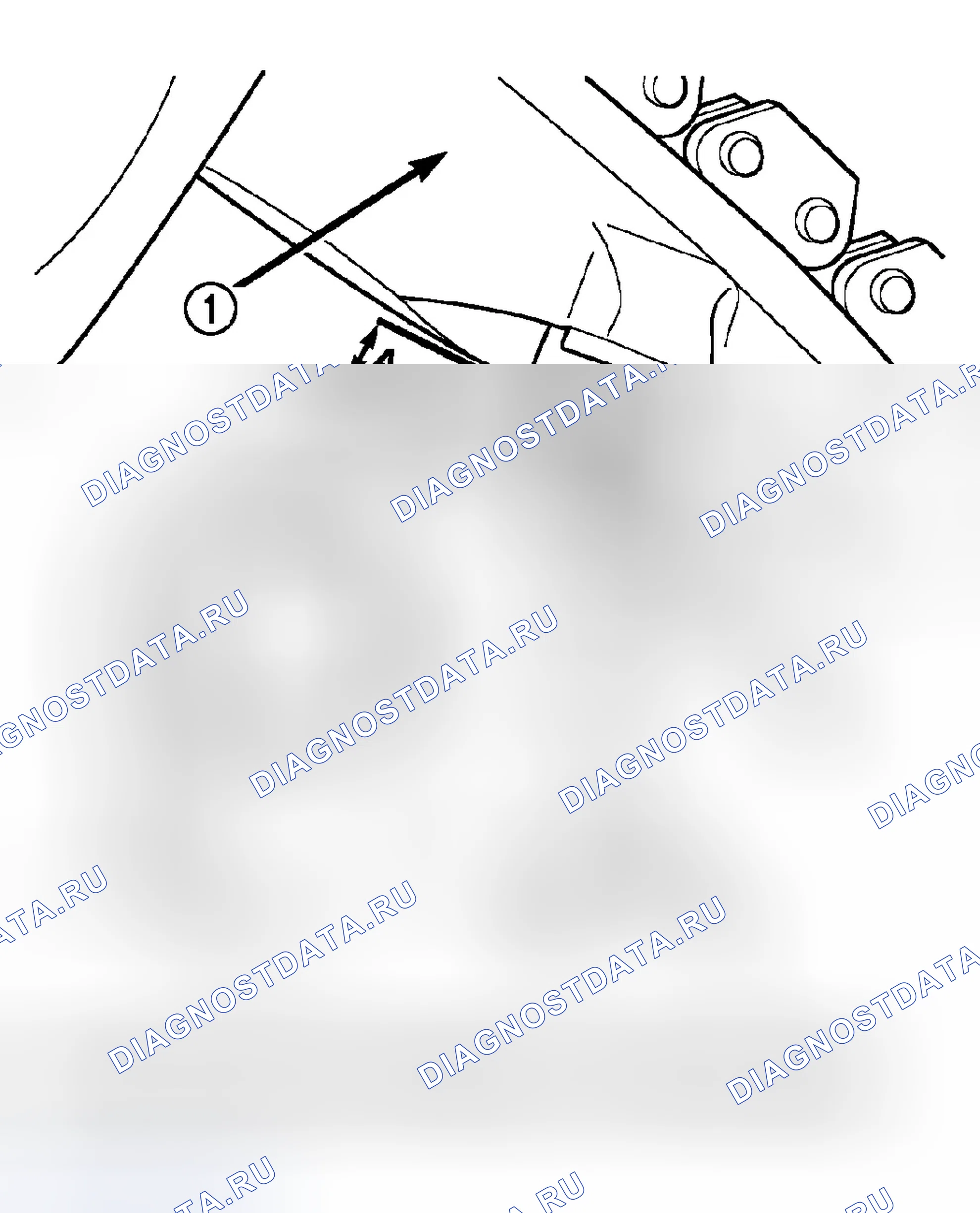Рис. 431: ИЗМЕРЕНИЕ ИЗНОСА ЦЕПИ ГРМ. Dodge Pickup R1500 