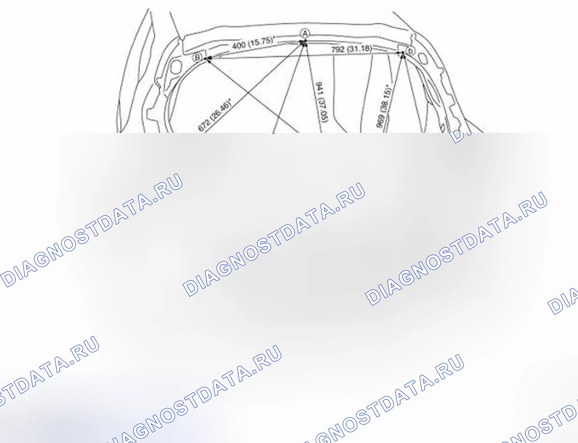 Рис. 219: ИЗМЕРЕНИЕ. BMW 4 серия F32/F33 рестайлинг