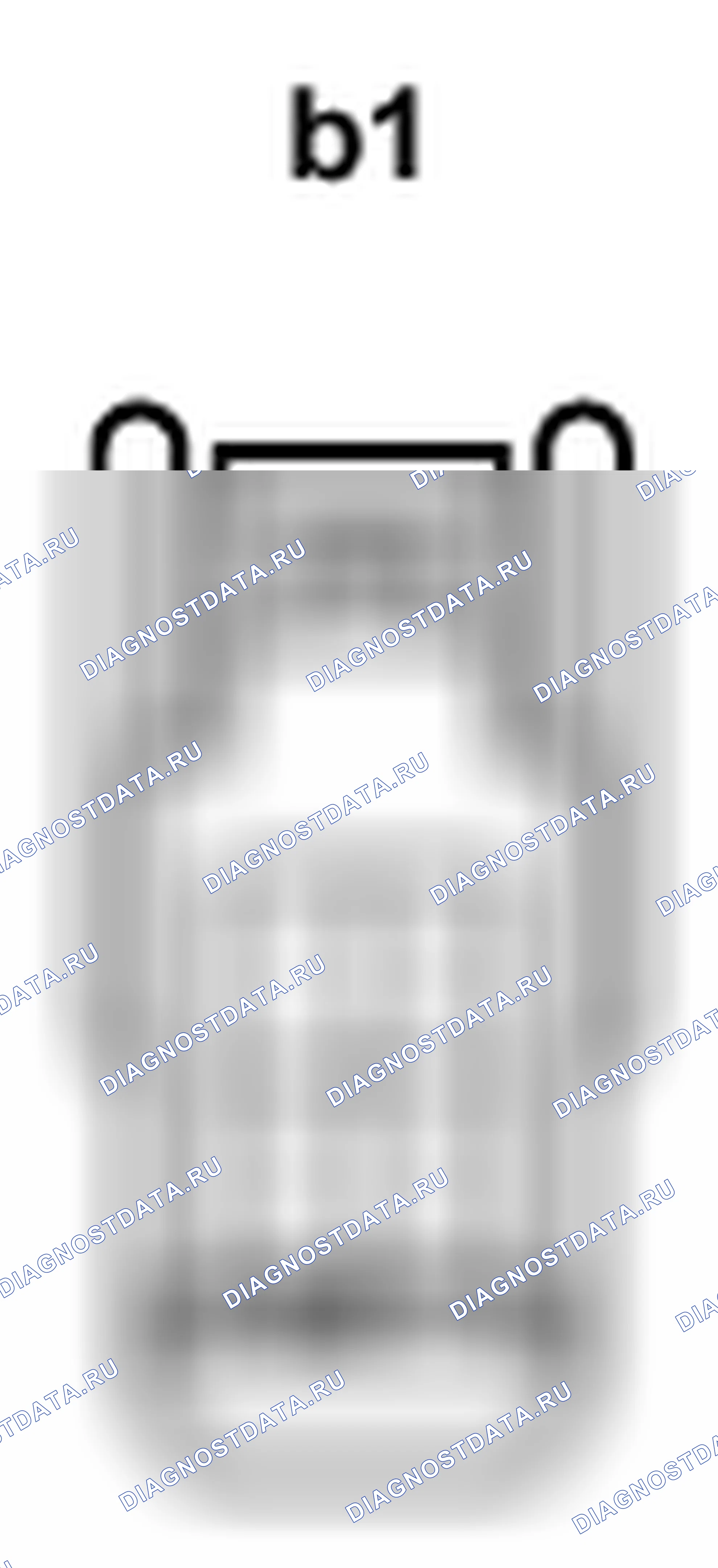 Рис. 627: Вид с торца соединителя (b1). Toyota Camry XV40