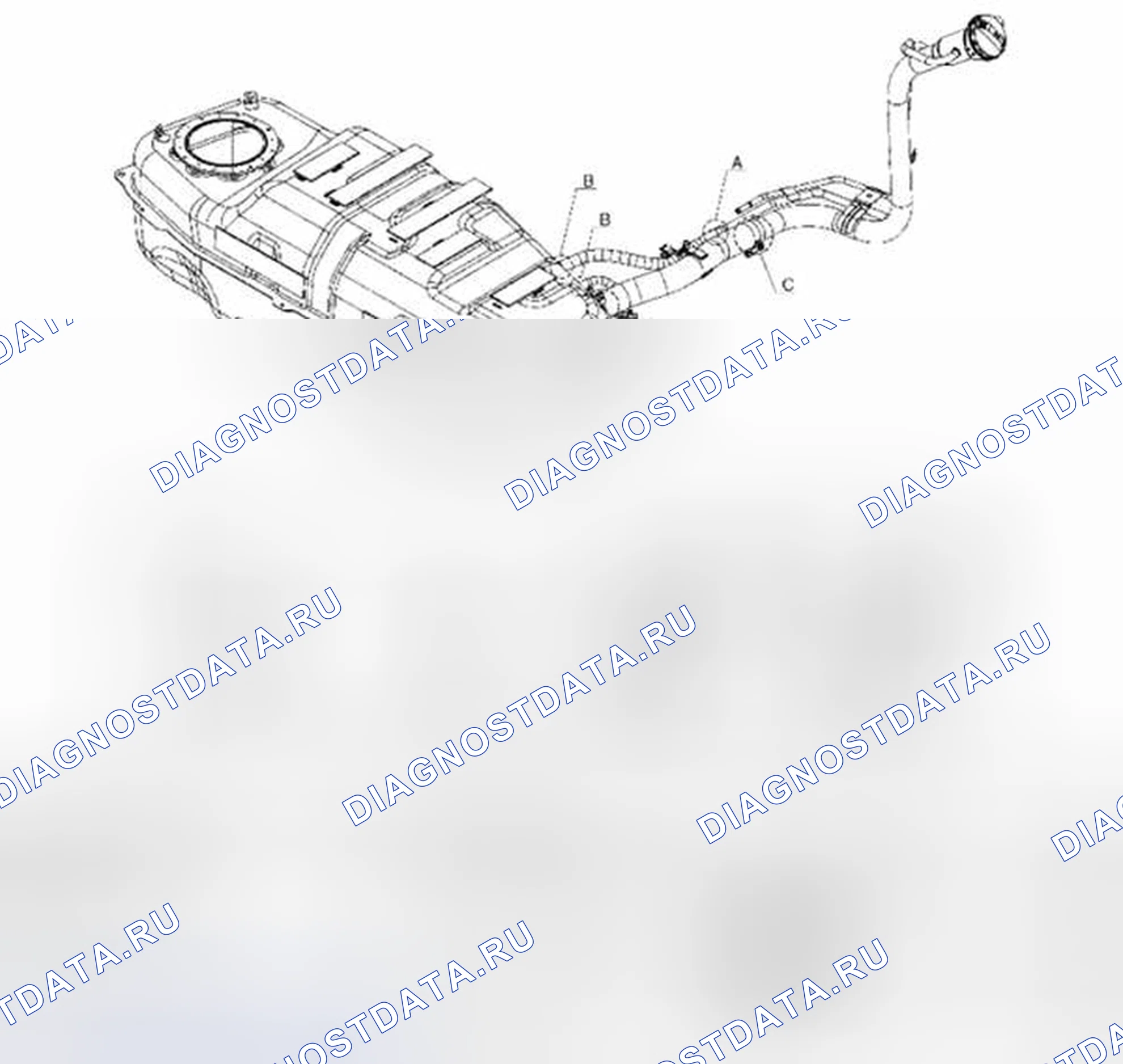 Рис. 55: Модель без проверки на утечку EVAP. Suzuki SX4 I рестайлинг