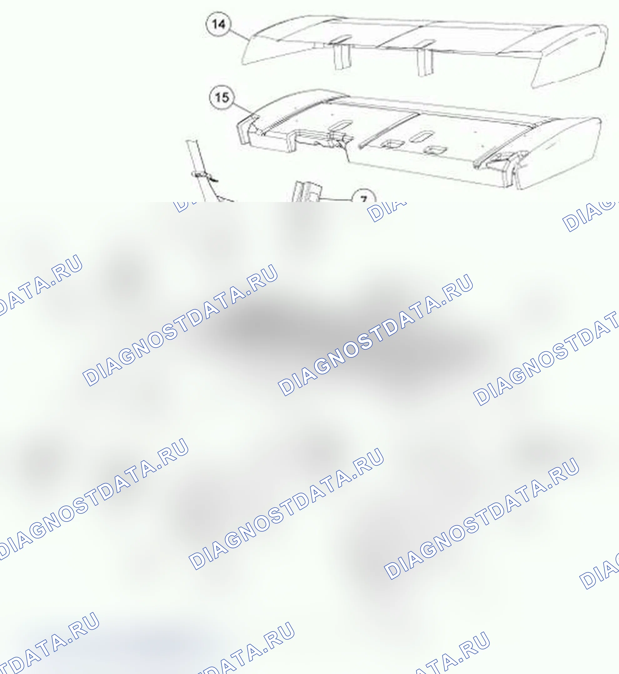 Рис. 28: Подушка сиденья - скамейка для 3 пассажиров. Ford Econoline E250 