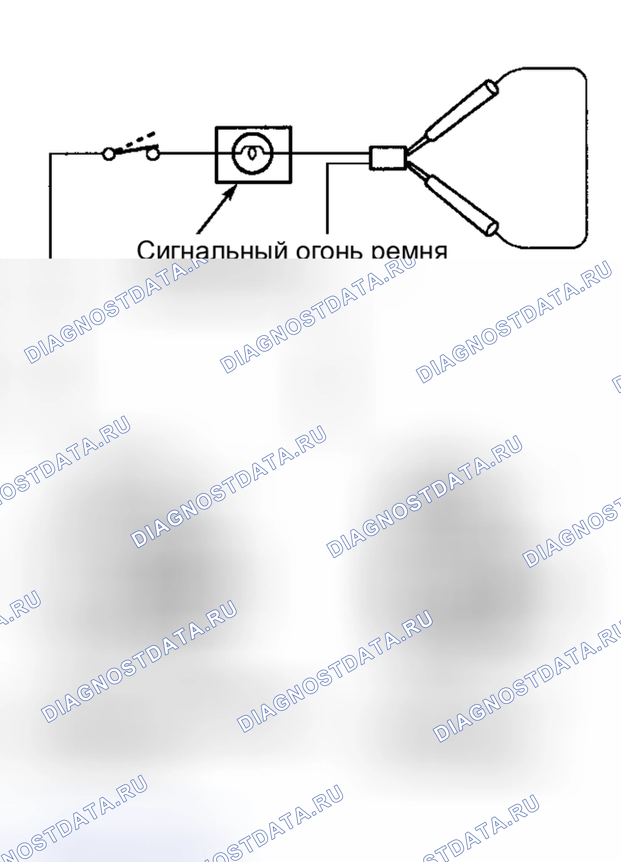 Рис. 13: СИГНАЛЬНЫЙ ОГОНЬ РЕМНЯ БЕЗОПАСНОСТИ. Lexus RX I