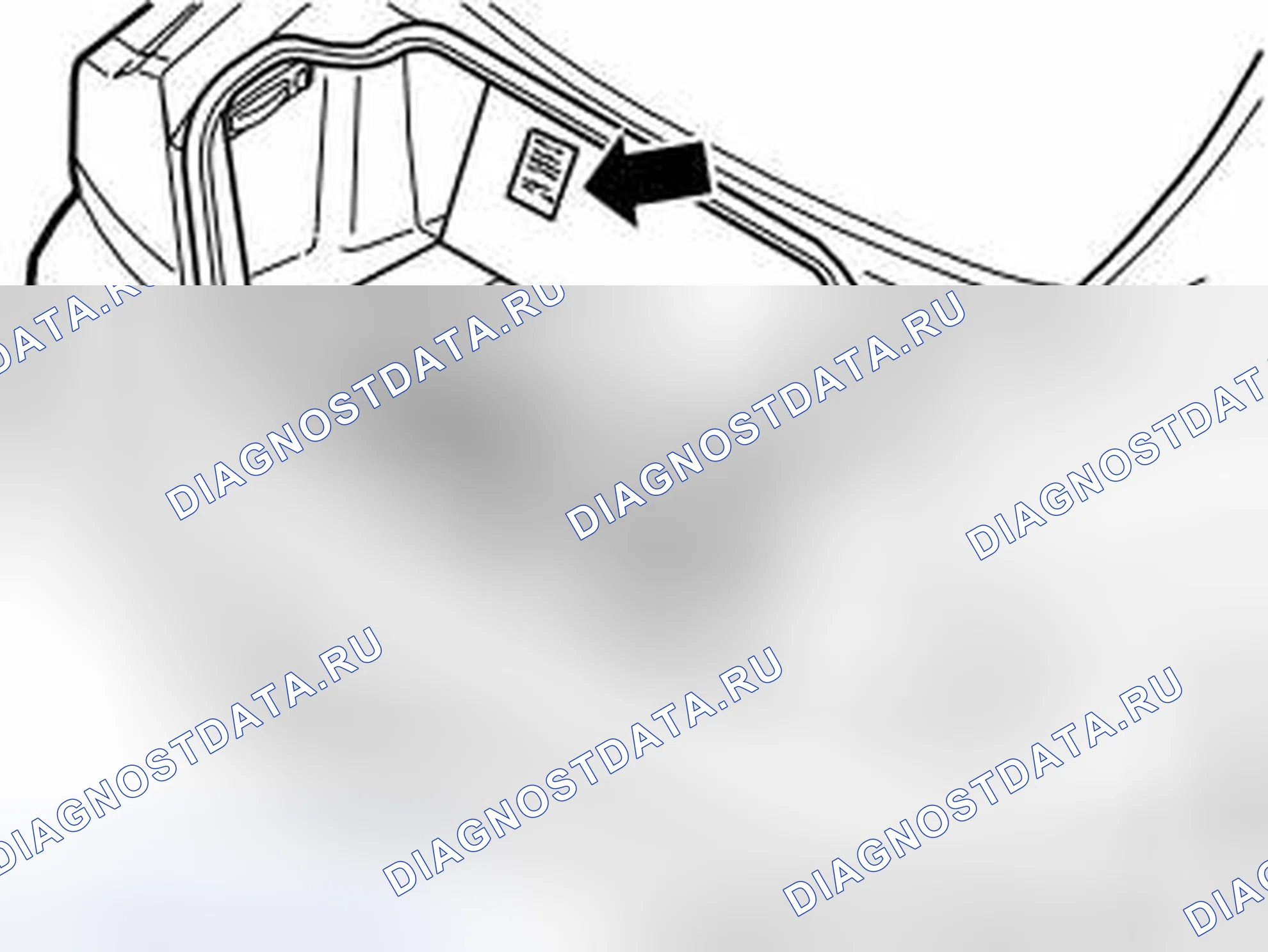 Рис. 260: Установка декали. Volvo S60 I