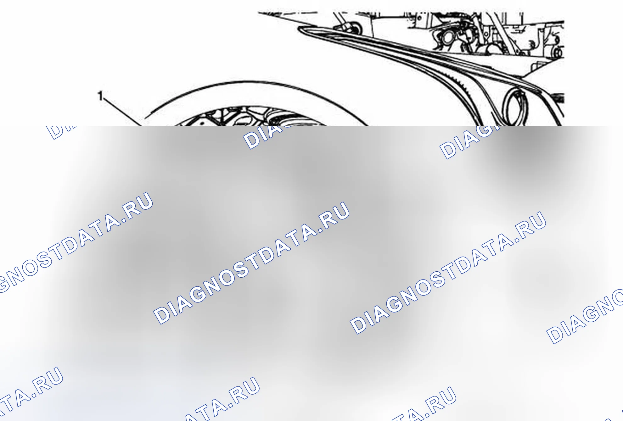 Рис. 13: Замена шланга омывателя фар. Cadillac ATS I