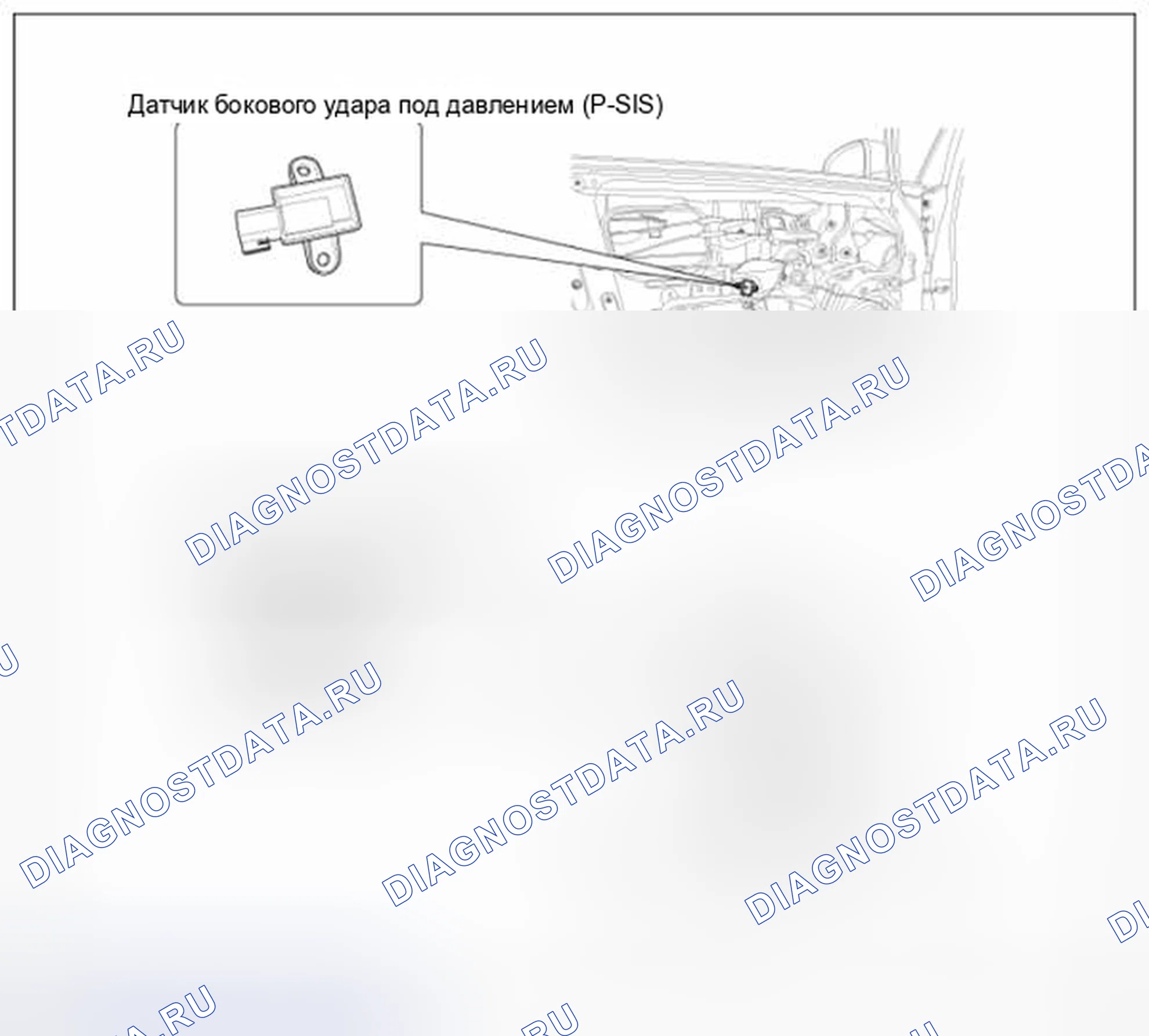 Рис. 22: Датчик бокового удара (SIS). BMW 6 серия F06/F13/F12