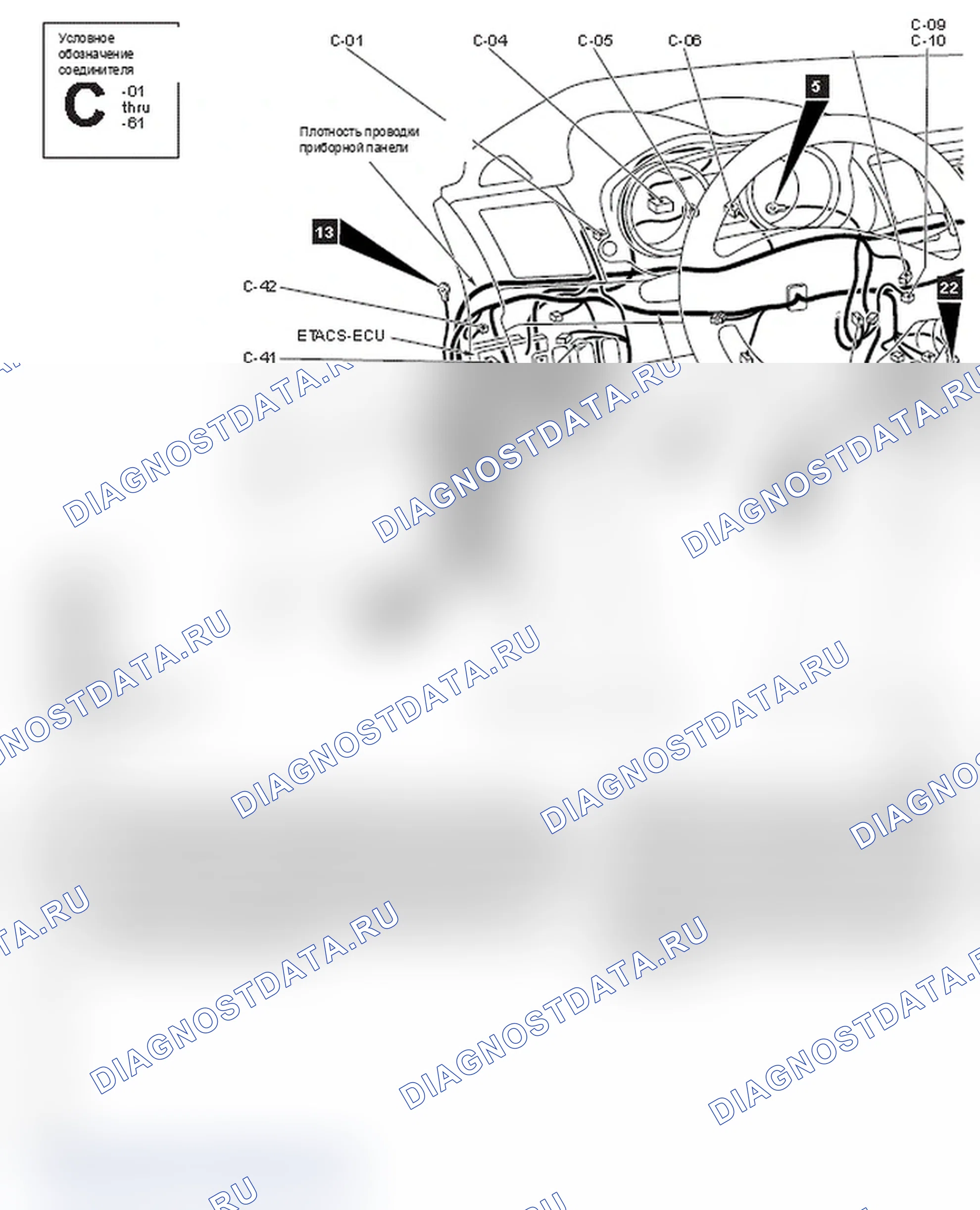Рис. 146: ПАНЕЛЬ DASH. Mitsubishi Lancer Ralliart X рестайлинг