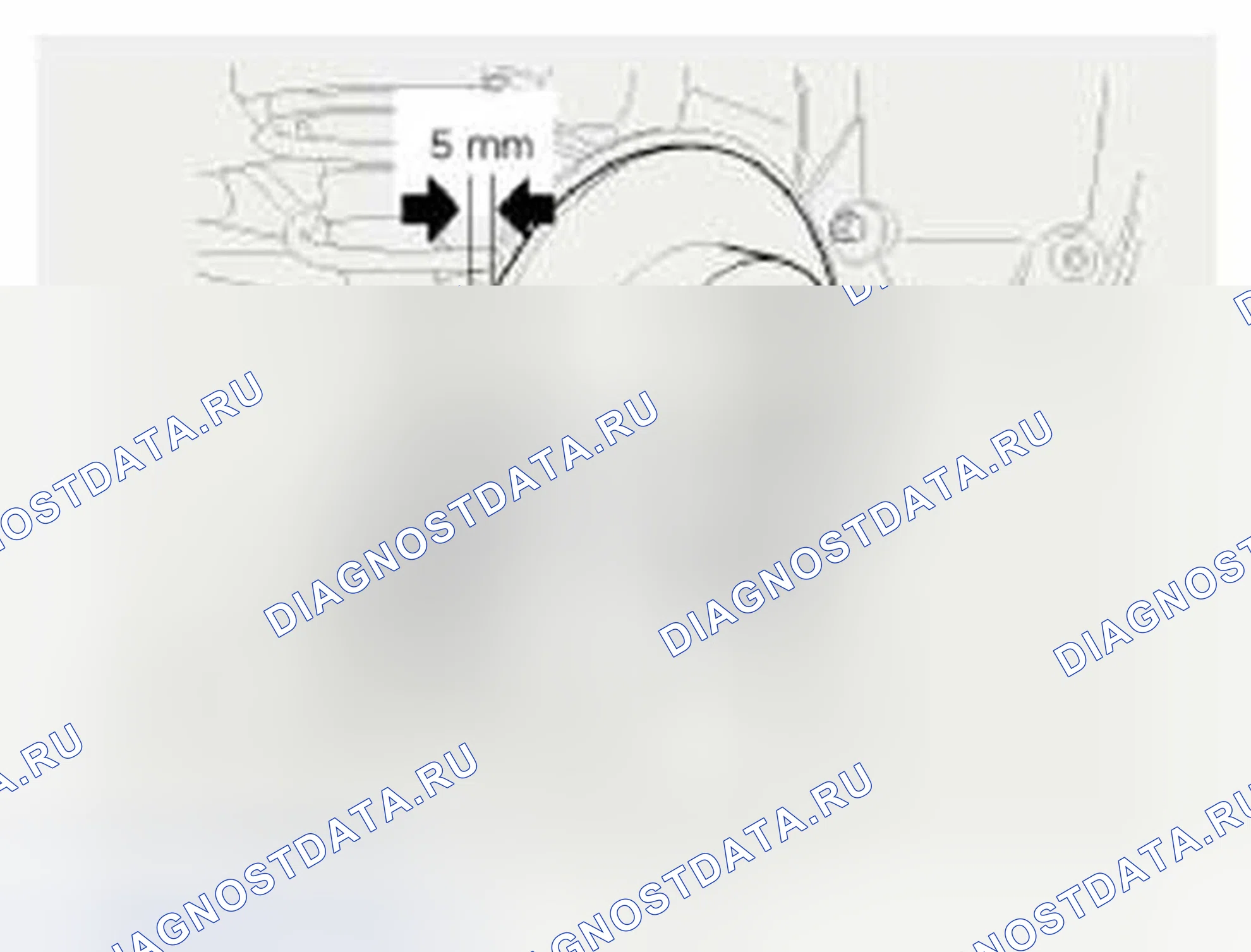 Рис. 63: Проверка толщины заднего тормозного диска. Hyundai Veloster I