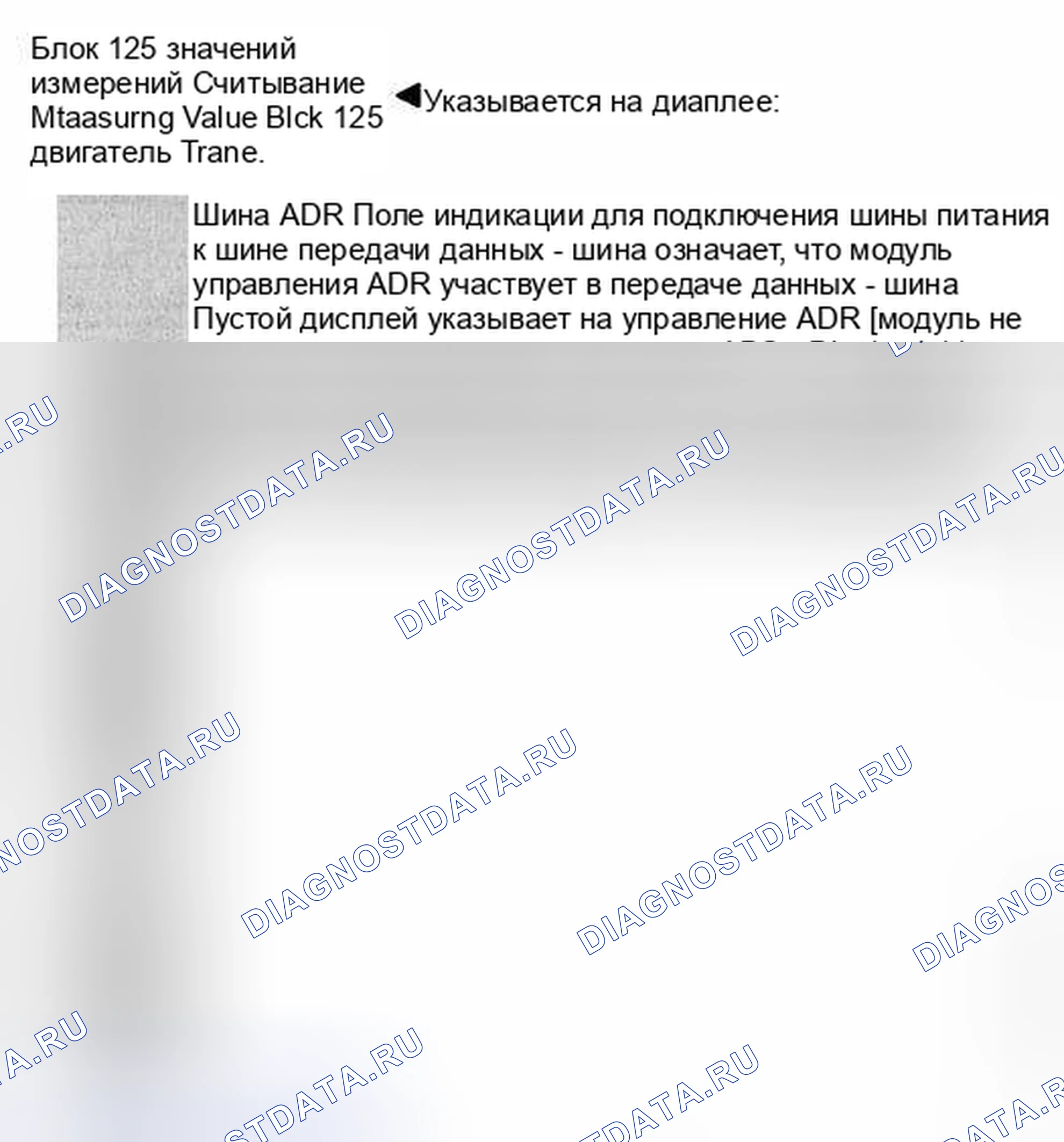Рис. 11: Блок 125 измеряемых величин. Audi S8 D2 рестайлинг