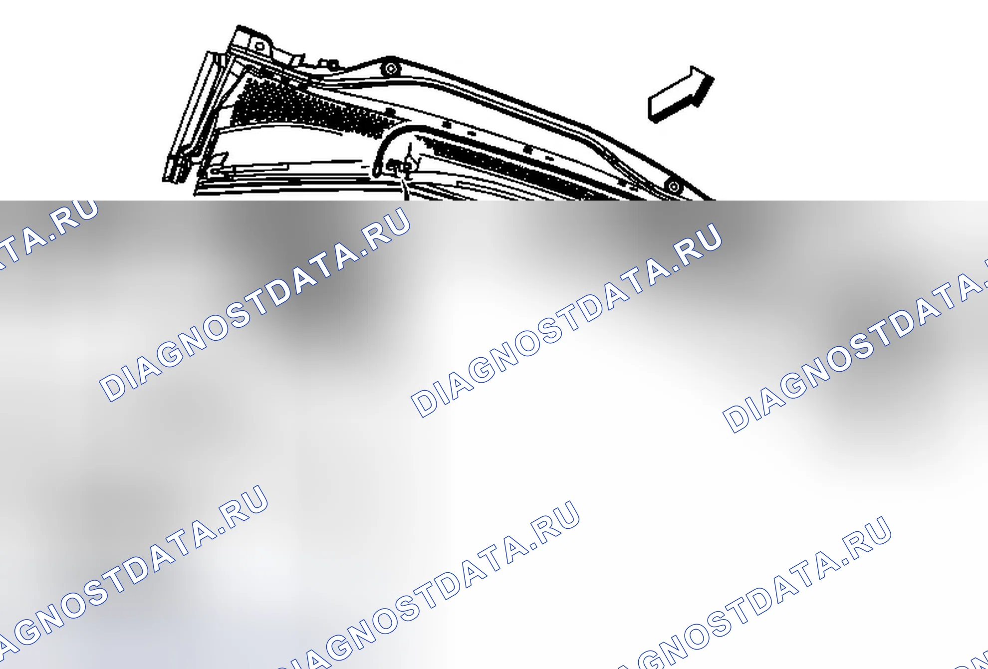 Рис. 5: Замена форсунки омывателя ветрового стекла (рельеф). Chevrolet Equinox II