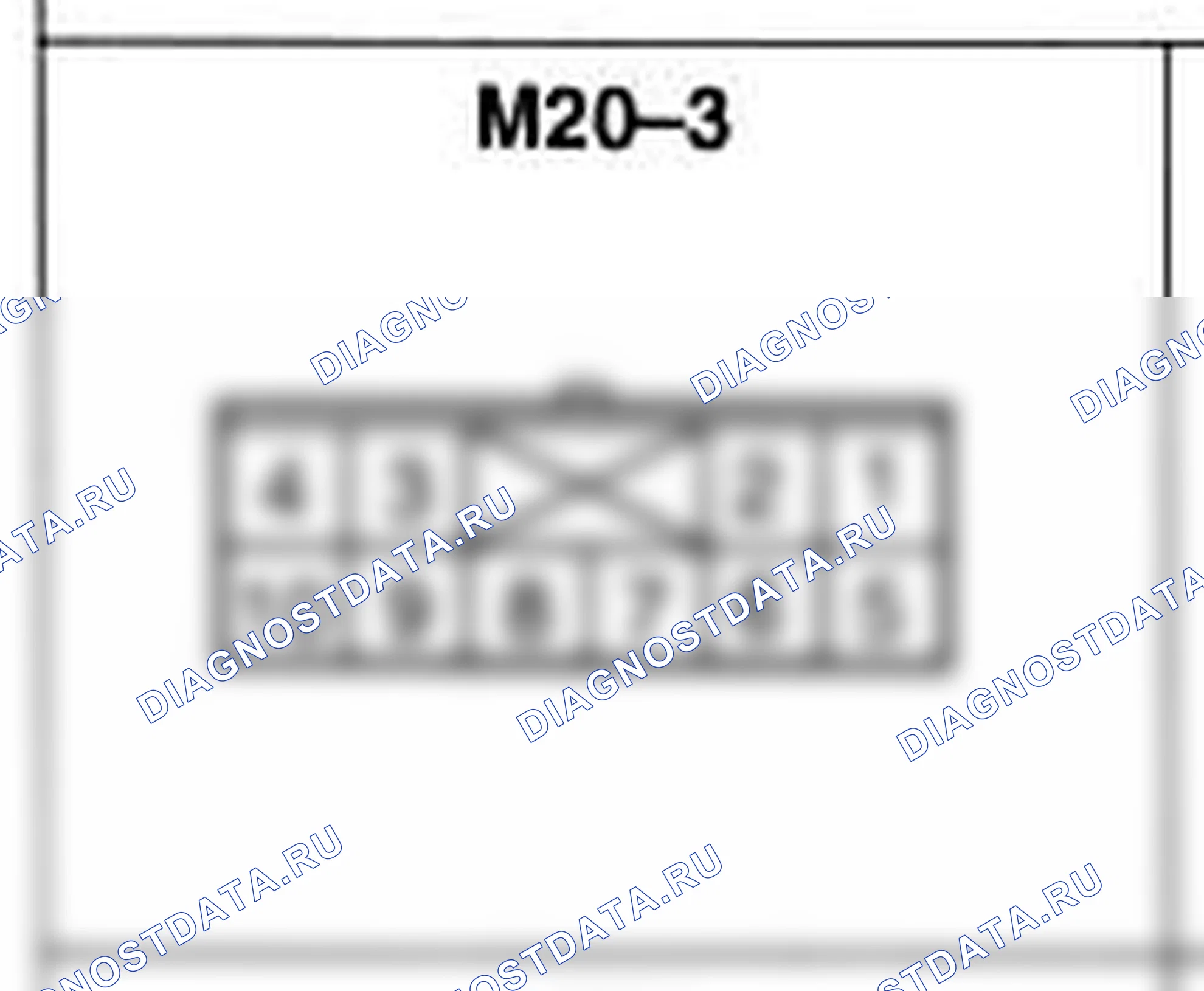 Распиновка разъёма M20-3 — основного жгута. Hyundai H-1 A1