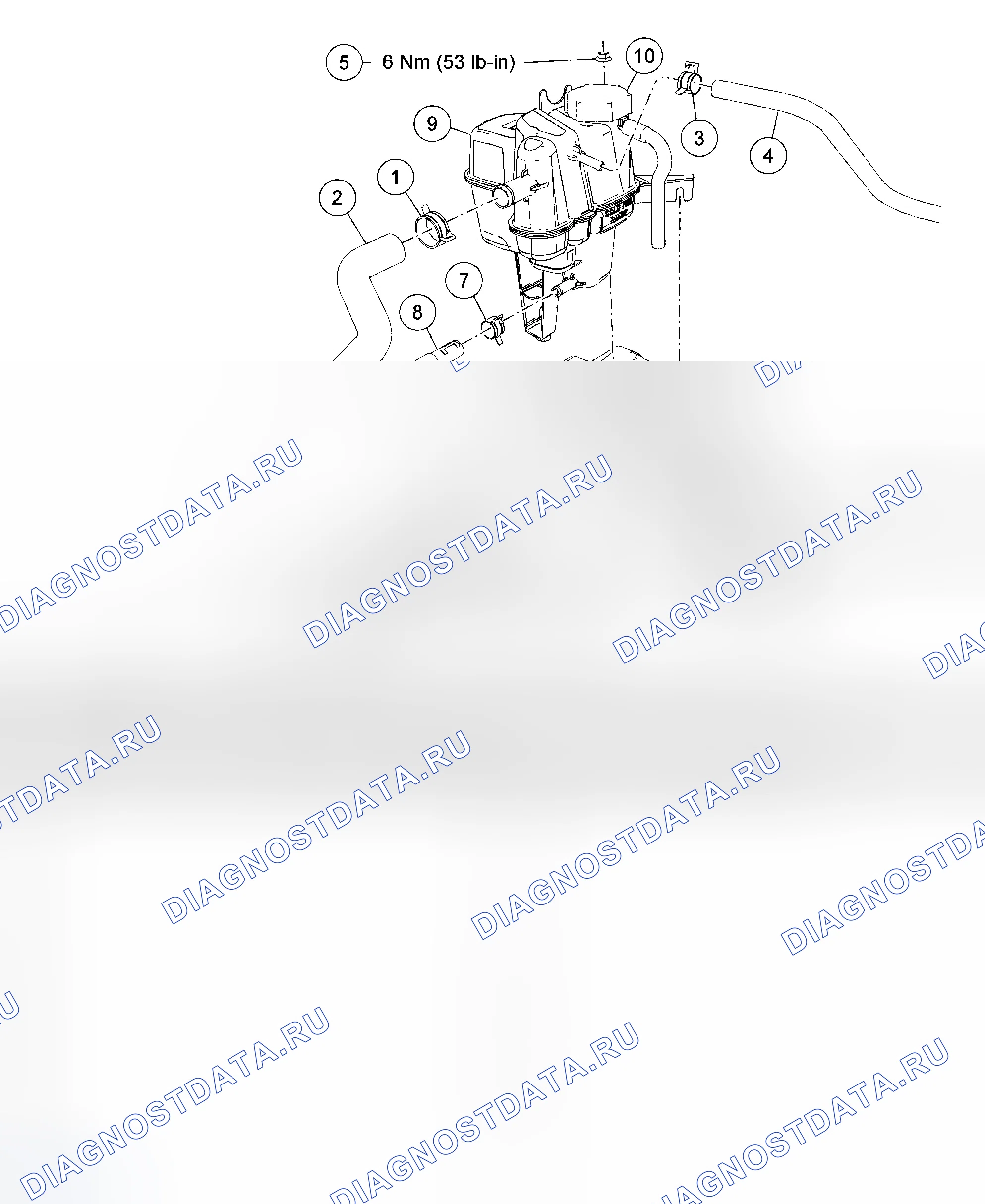 Рис. 17: Флакон дегазатора. Ford Escape I рестайлинг