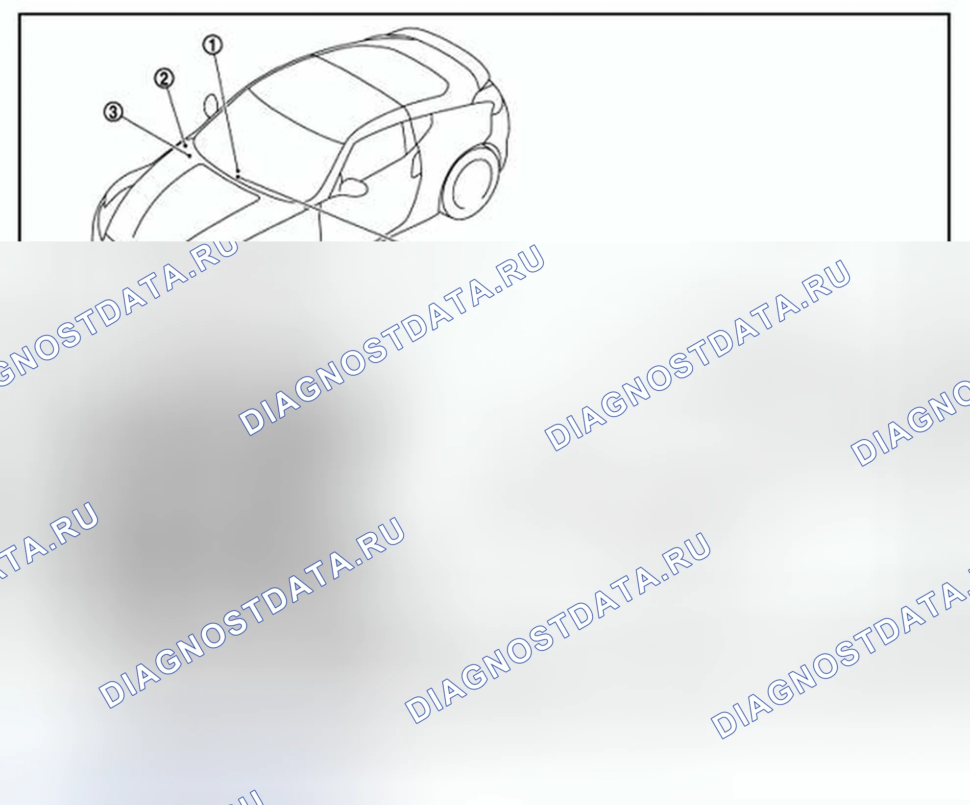 Рис. 3: БЕЗ НАВИГАЦИИ: расположение компонентов. Nissan 370Z I рестайлинг