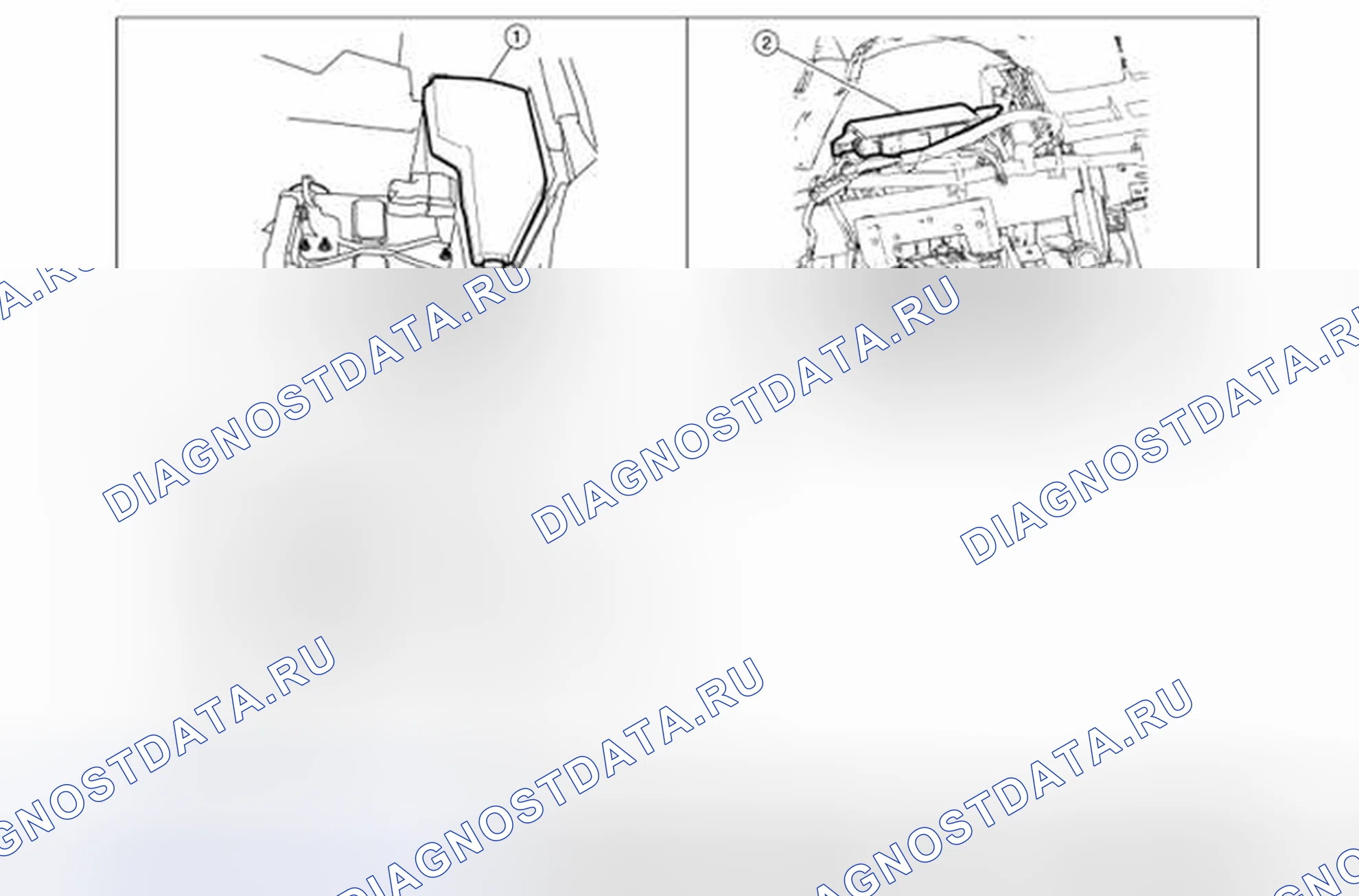 Рис. 11: Расположение компонентов. Nissan Altima L32 рестайлинг