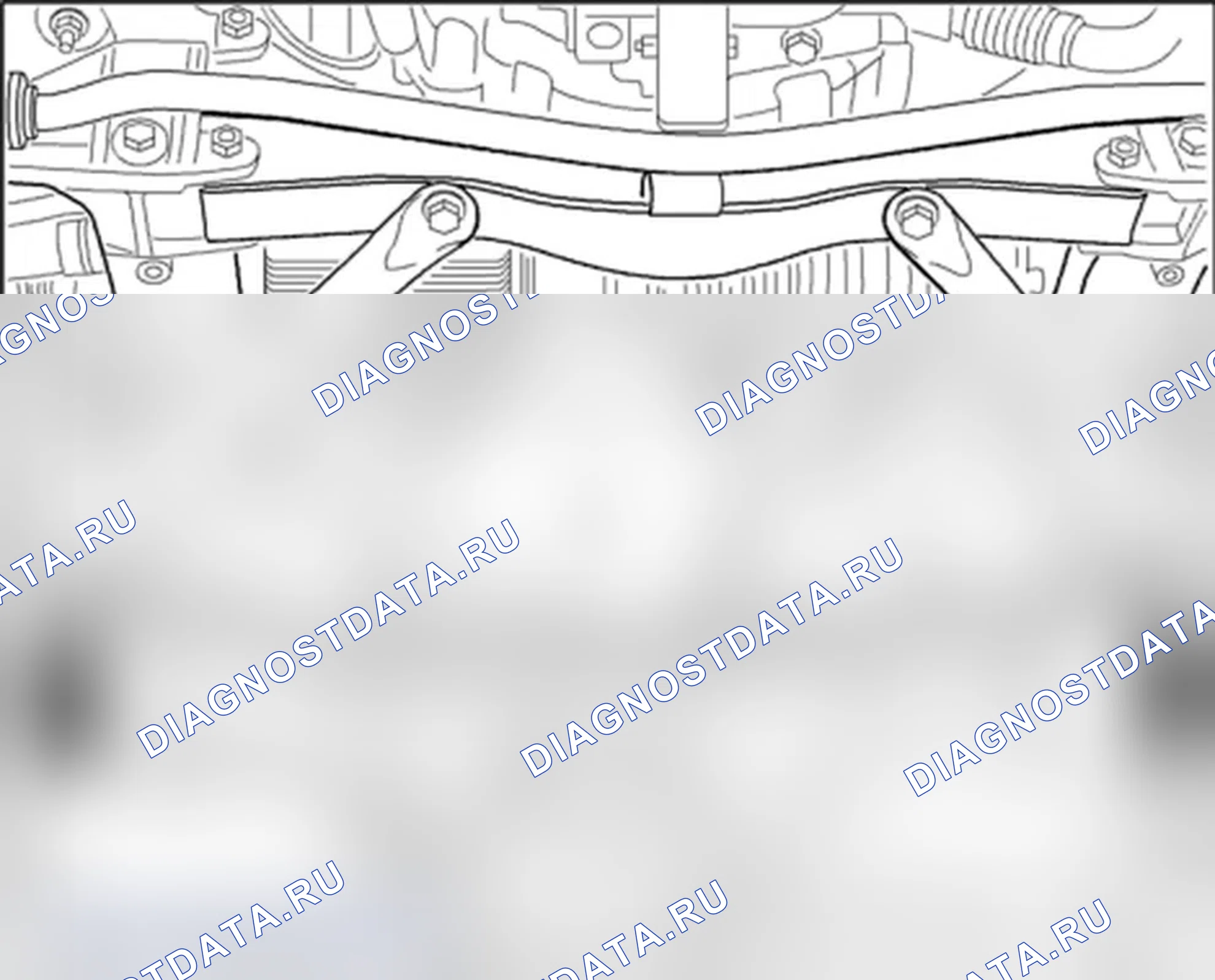 Рис. 54: Удаление поддона ATF. Porsche 911 GT3 997