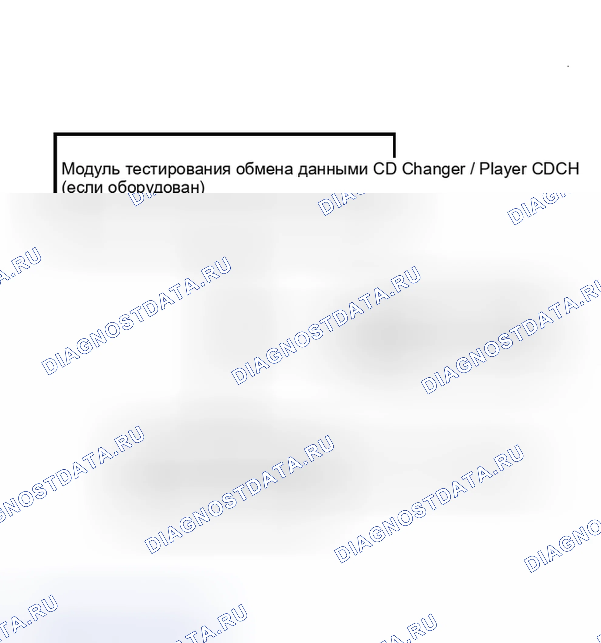 Рис. 33: CD Changer / Player Communication проверка Mode (CDCH) для AM / FM Tape и АМ / ЧМ ленты / компакт-дисков. Kia Rio I рестайлинг