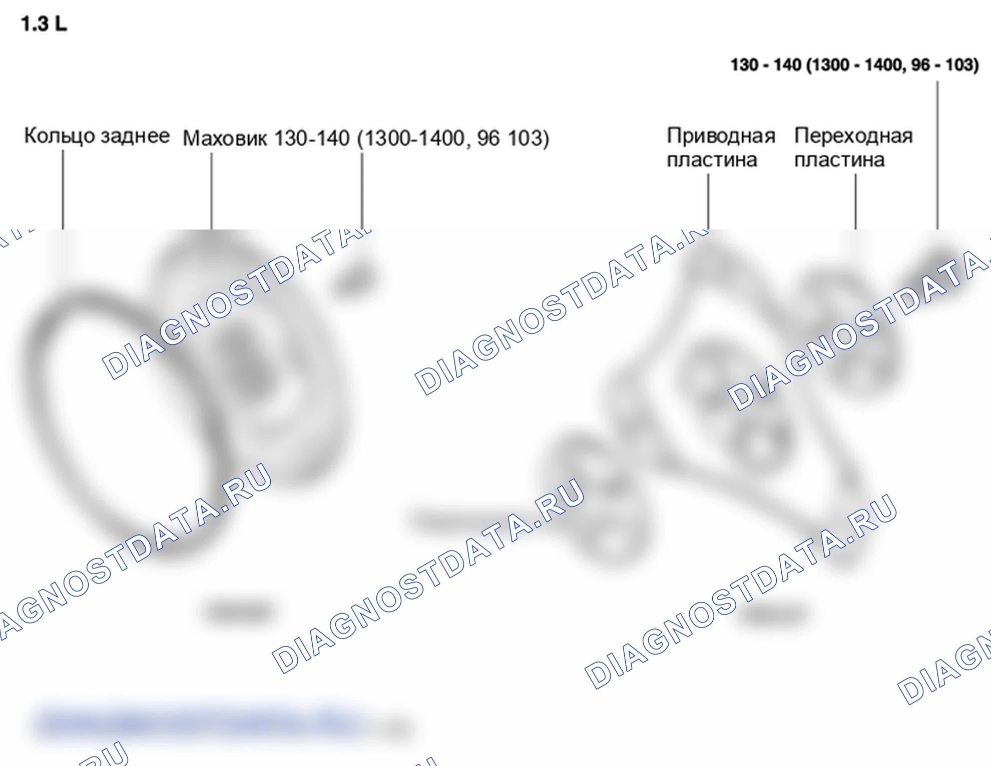 Расположение деталей коленчатого вала. Hyundai Accent LC
