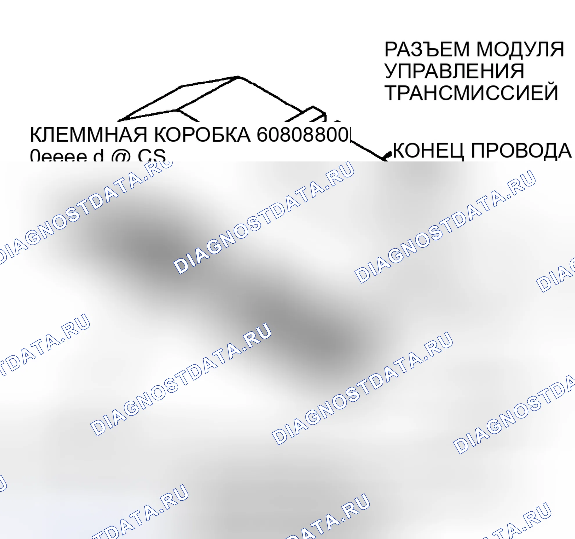 Рис. 16: Тест Tc-36A - вид разъема блок управления силовым агрегатом (PCM) (блок управления силовым агрегатом) (8.0L xtigx1) V10. Dodge Cab & Chassis R2500 AD pre