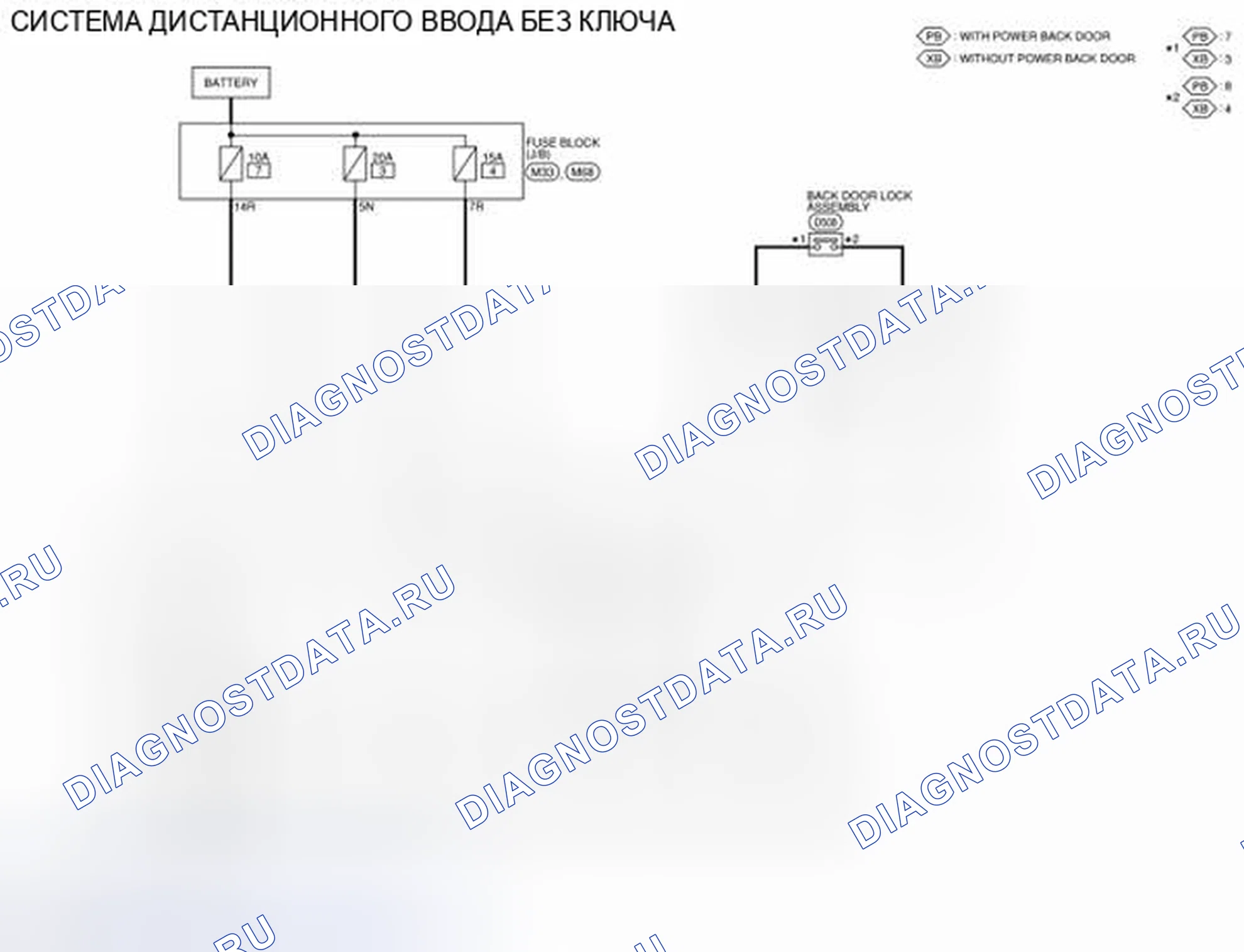 Рис. 301: электросхема. Nissan Rogue II