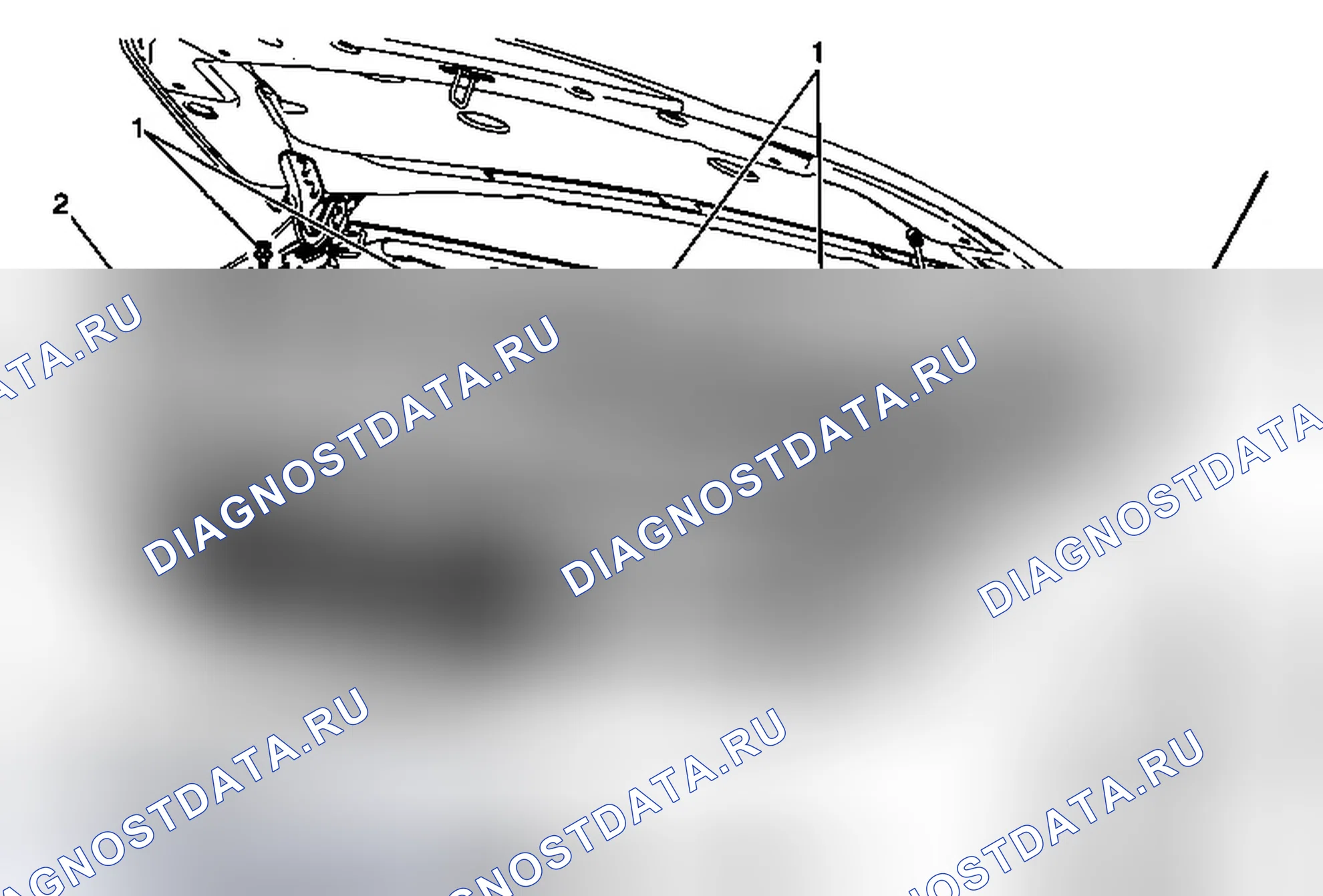 Рис. 13: Замена панели решетки воздухозаборника. Buick LaCrosse II рестайлинг