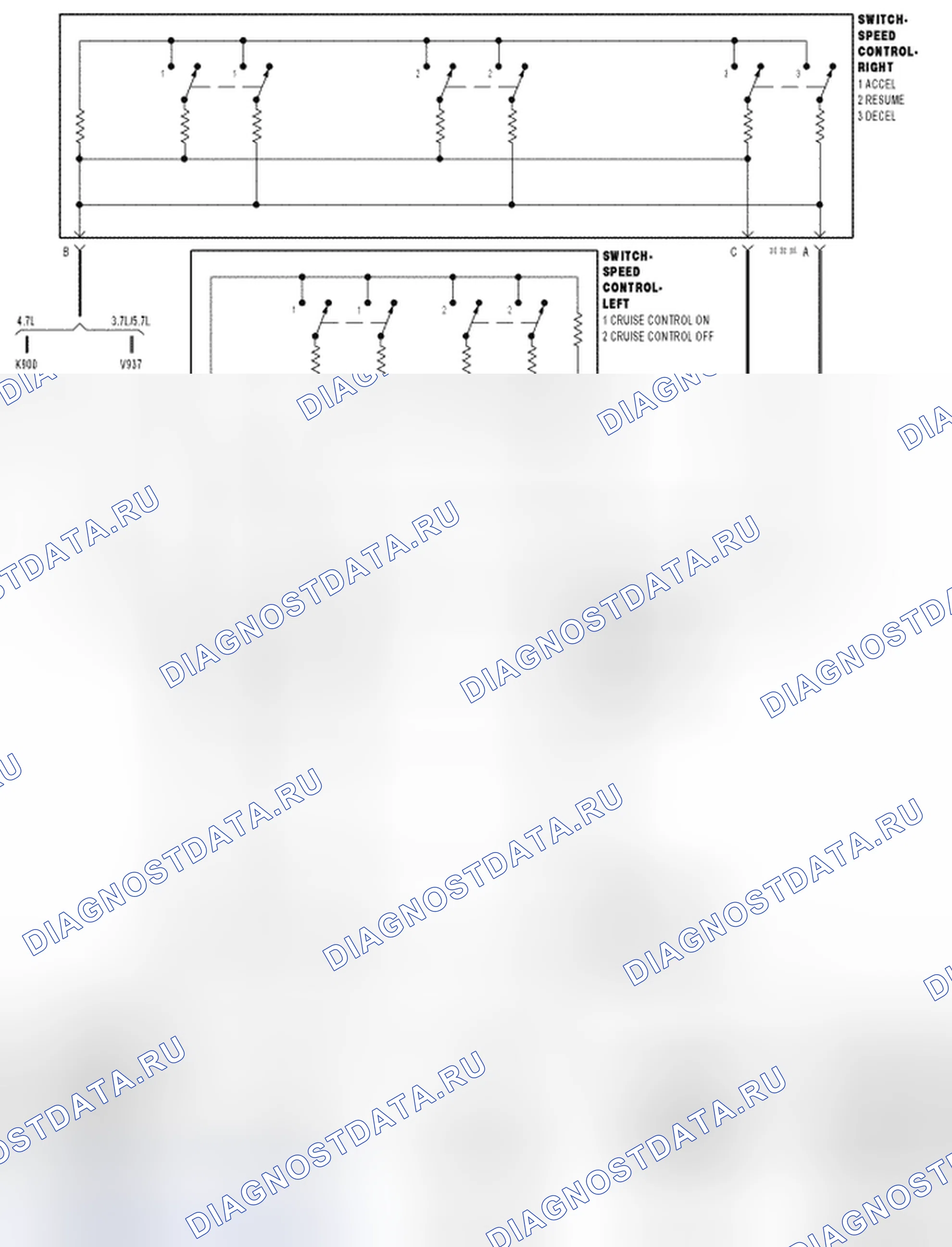 Рис. 342: Принципиальная схема. Dodge Cab & Chassis R3500 HD 