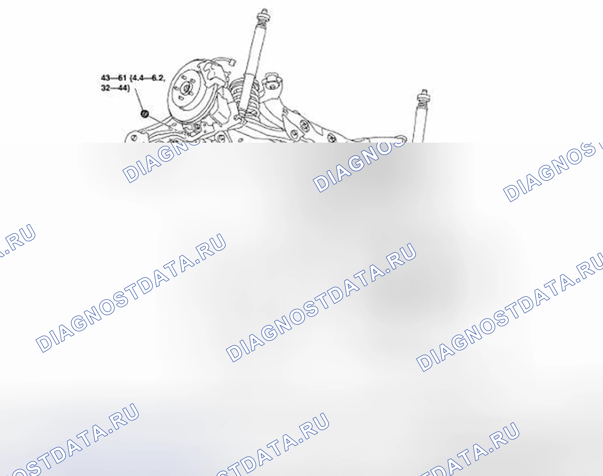 Рис. 29: ДЕМОНТАЖ / МОНТАЖ ЗАДНЕГО СТАБИЛИЗАТОРА [2WD]. Mazda CX-9 I
