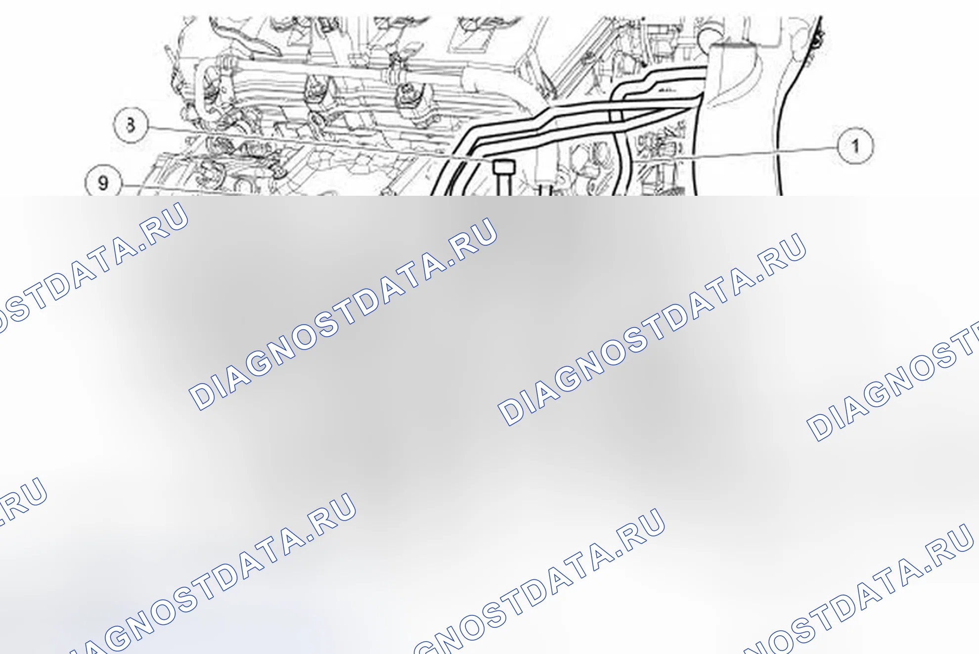 Рис. 48: Турбокомпрессор лев. (Вид 2 из 3). Ford Taurus VI