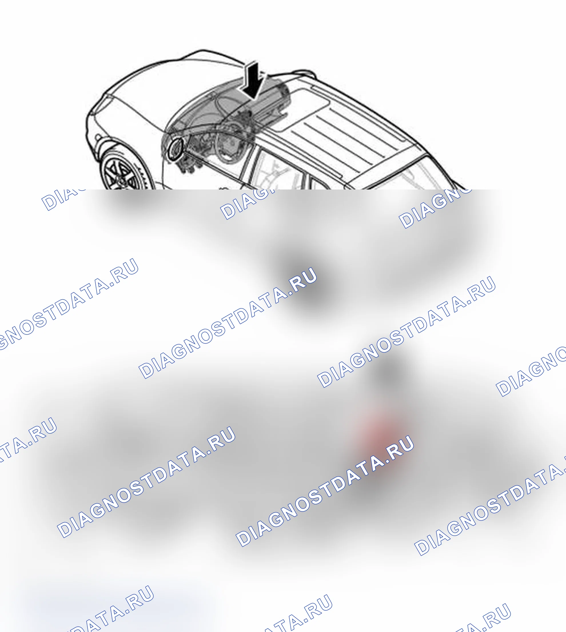 Рис. 241: Демонтаж электрической линии для отопителя/кондиционера. Porsche Cayenne Turbo I рестайлинг