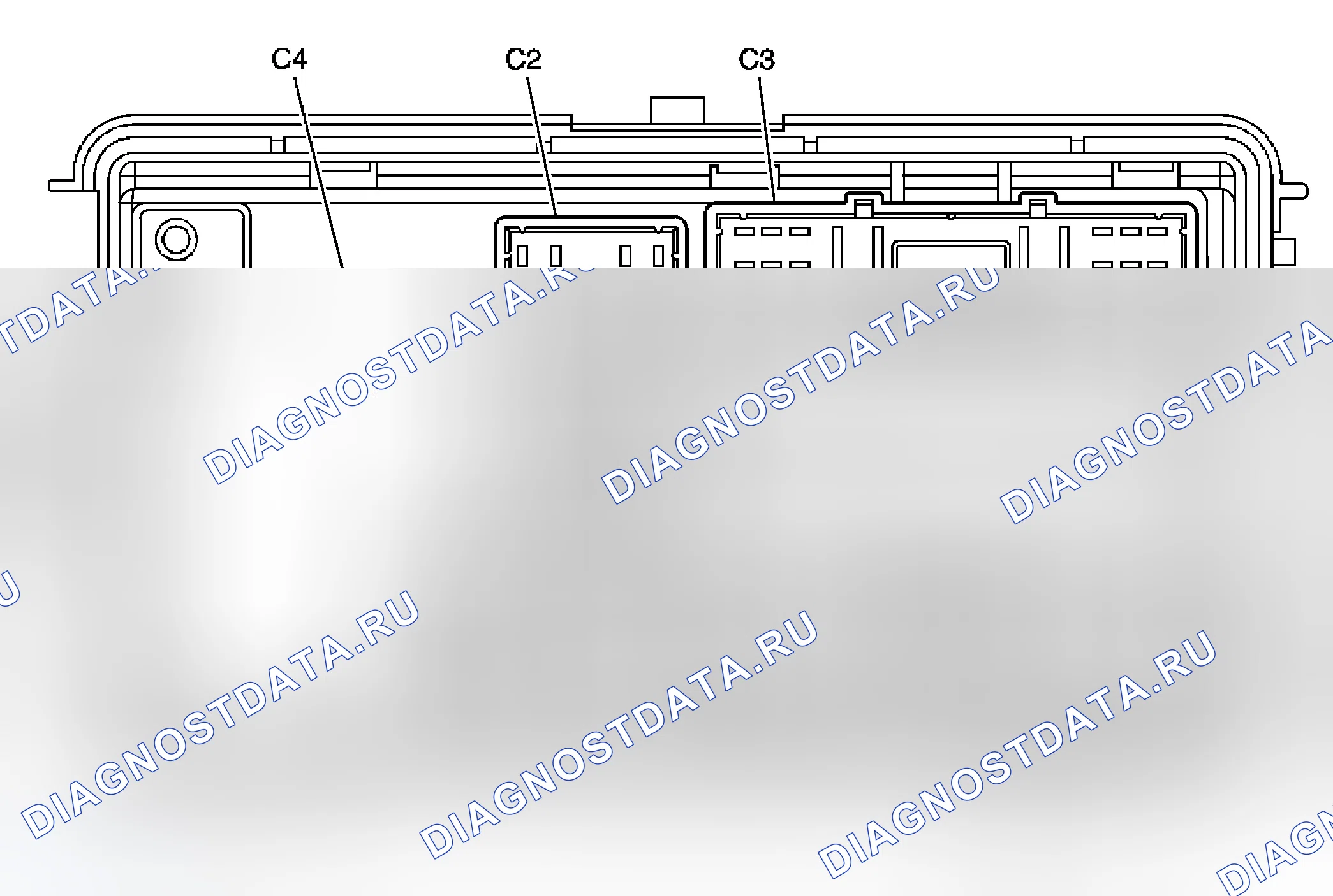 Рис. 58: Блок предохранителей - под капотом (вид снизу). Chevrolet Aveo I рестайлинг