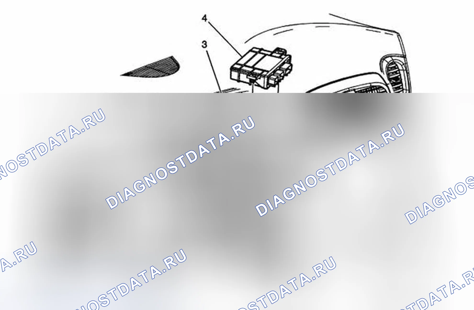 Рис. 22: Замена приемника замка двери дистанционного управления. Chevrolet Corvette C6