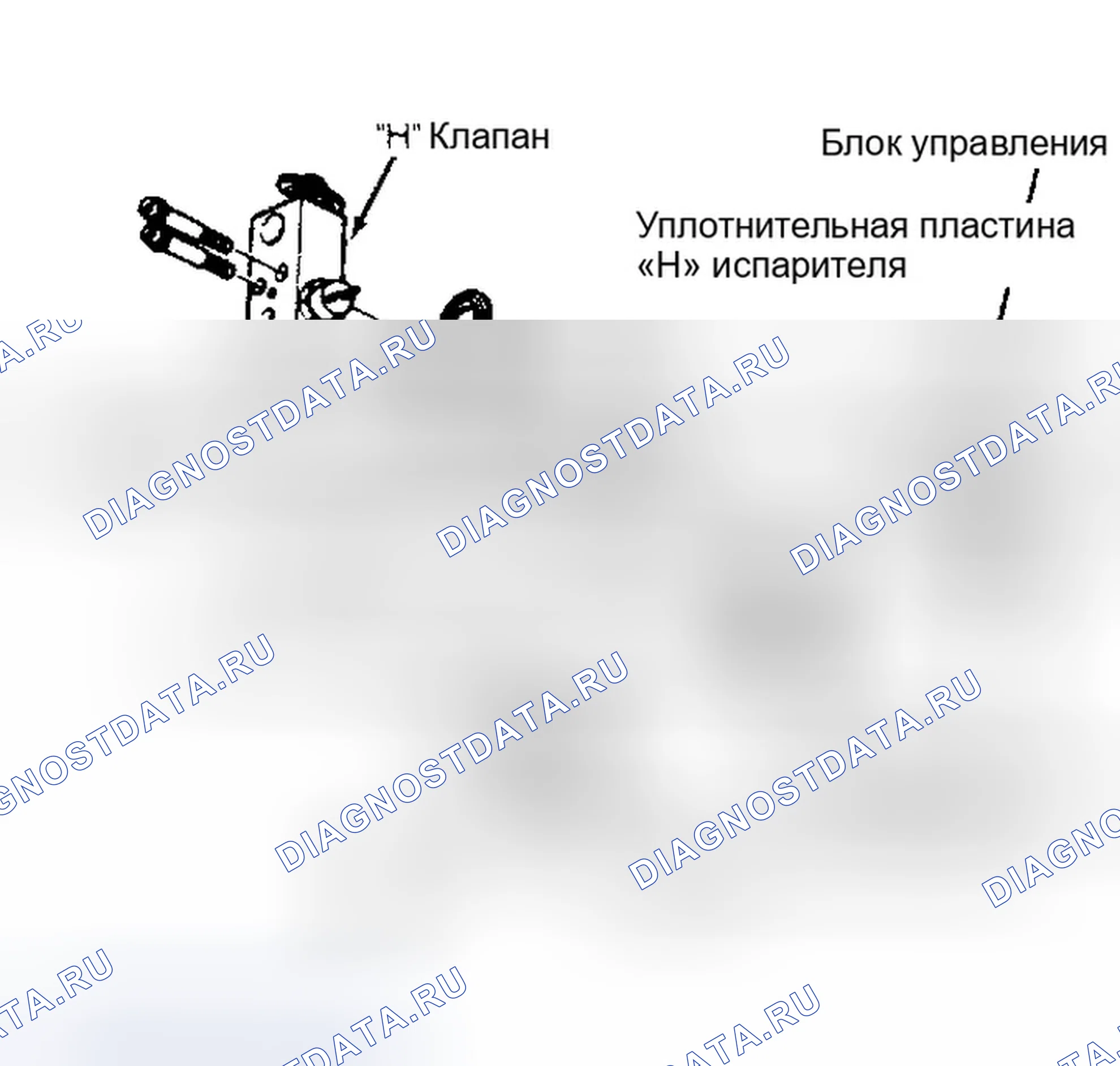 Рис. 2: Демонтаж расширительного клапана (тип «H»). Dodge Diplomat I