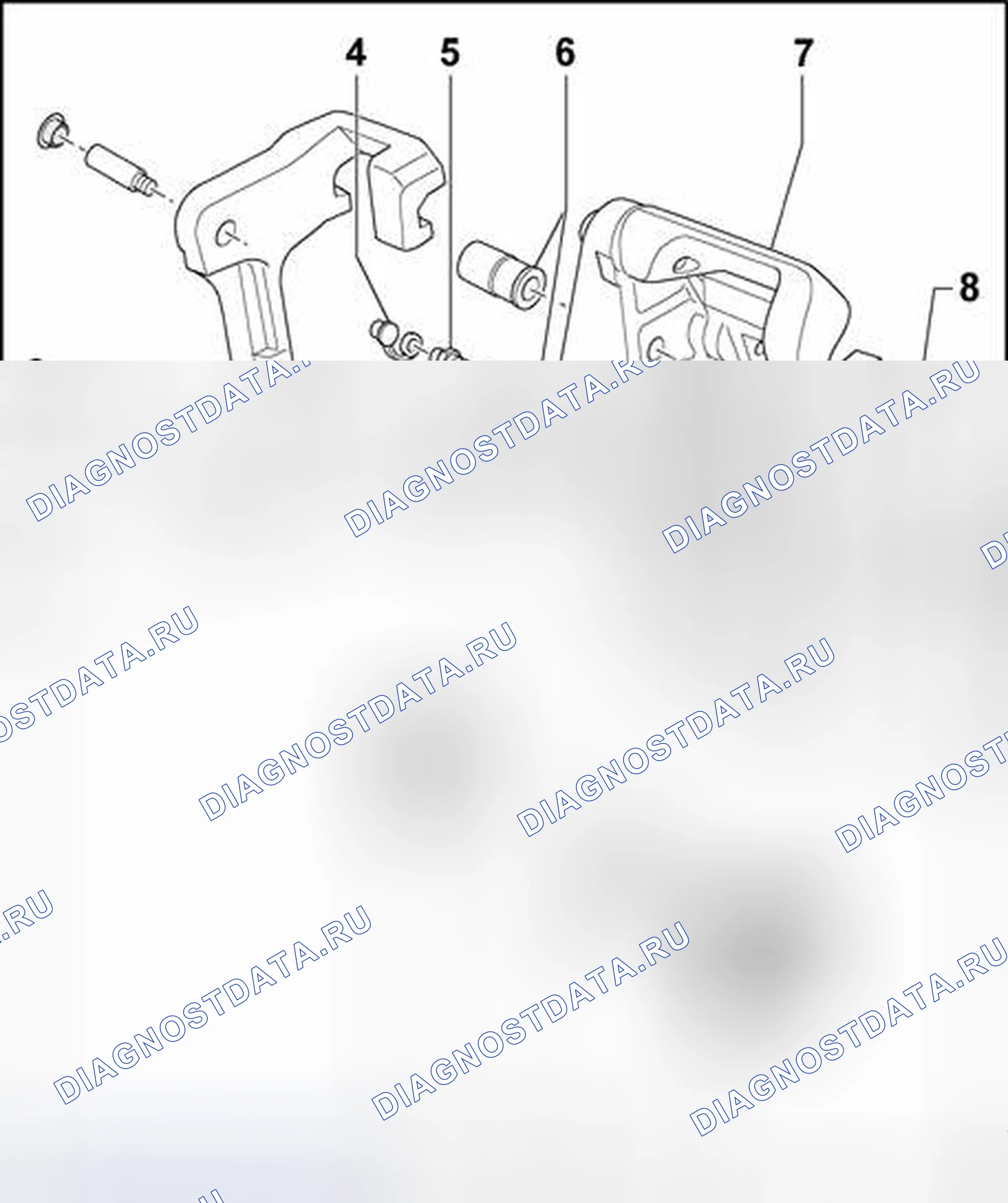 Рис. 136: Тормозной суппорт, обслуживание. Audi S4 B6