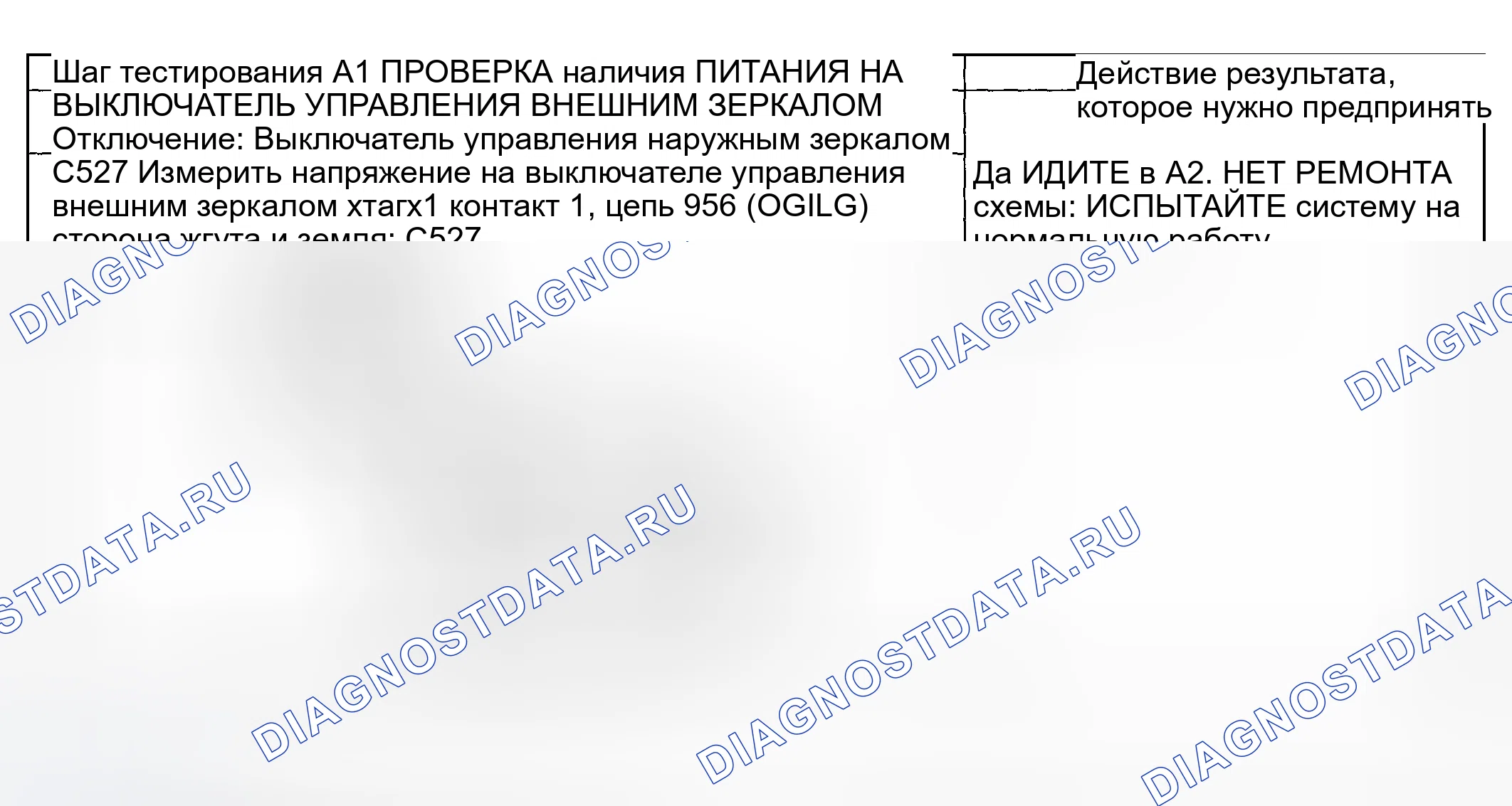 Рис. 15: диагностический тест A ДИАГРАММА: ЗЕРКАЛА НЕ РАБОТАЮТ. Ford Pickup F250 Super Duty I