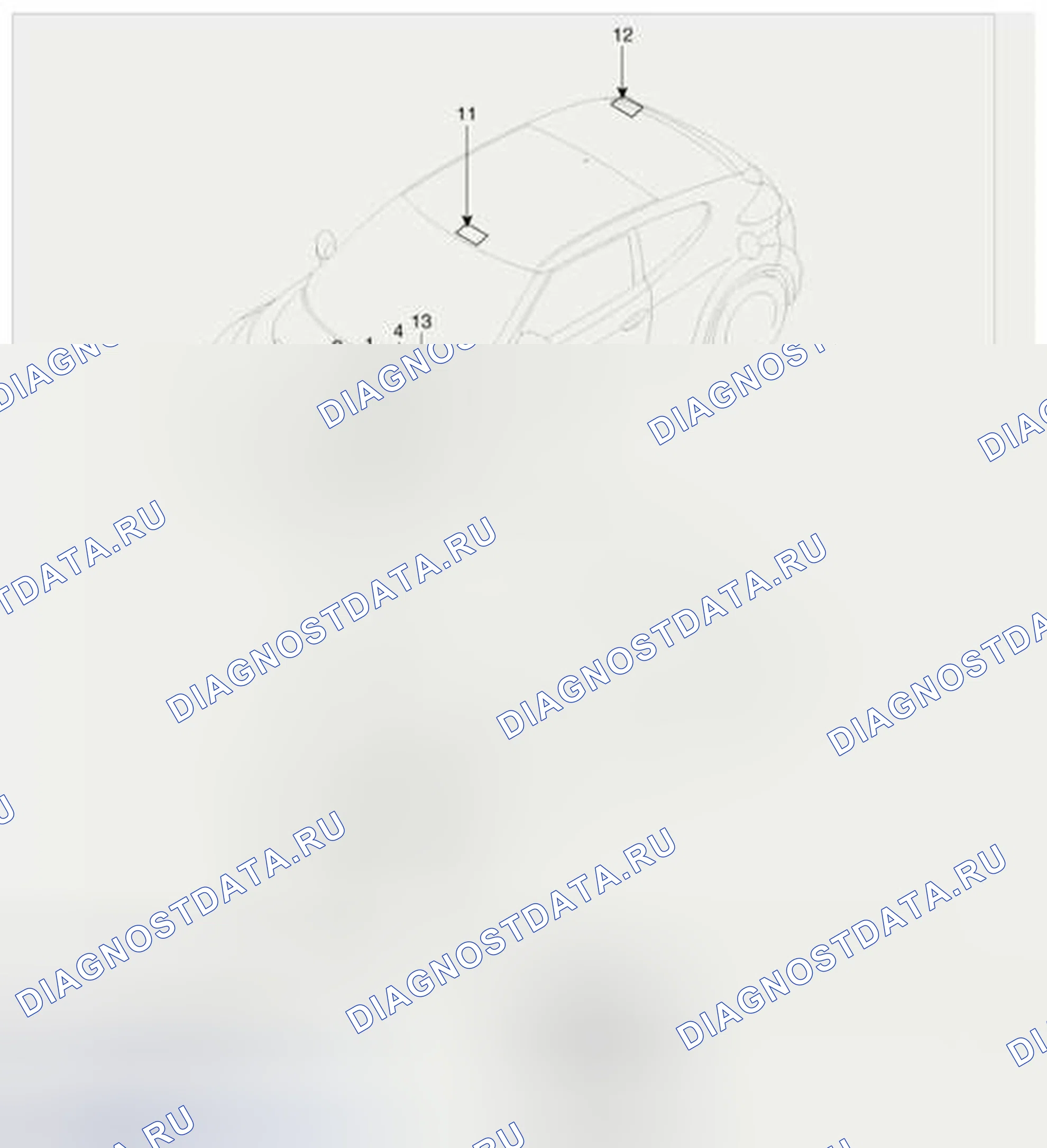 Рис. 1: Расположение компонентов. Hyundai Veloster I